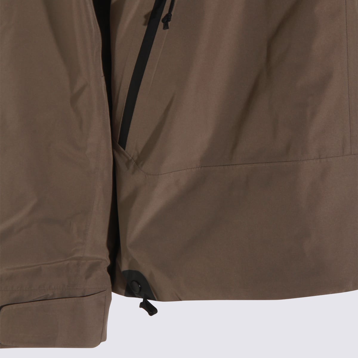 The North Face Eg Devils Thumb Grid-pattern Hooded Jacket In Brown