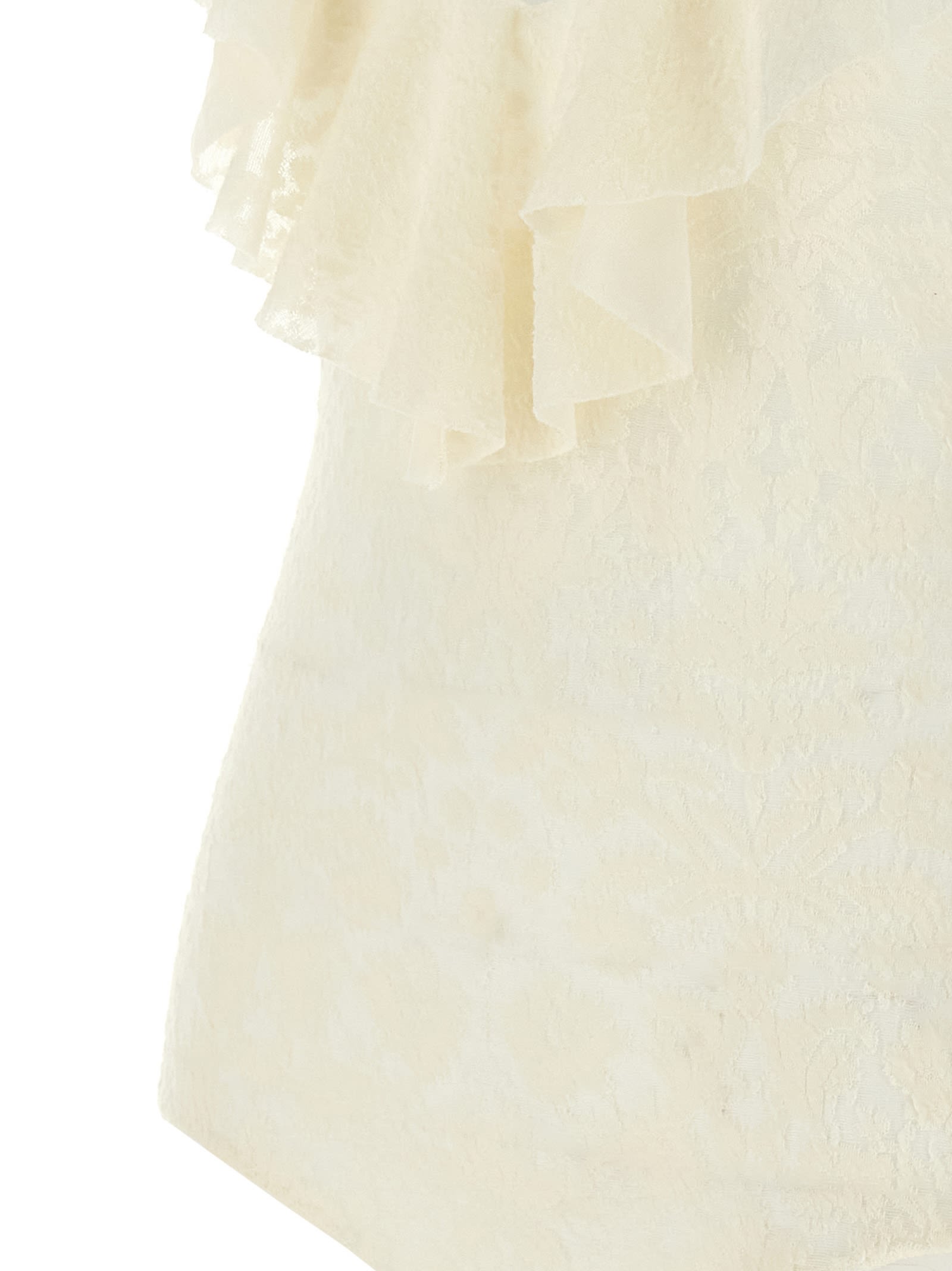 Shop Philosophy Di Lorenzo Serafini Lace Bodysuit In Avorio