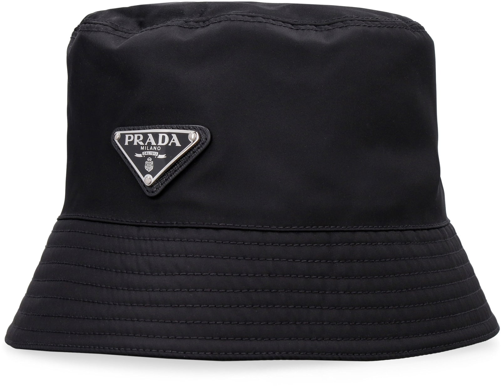 Shop Prada Re-nylon Hat In Black