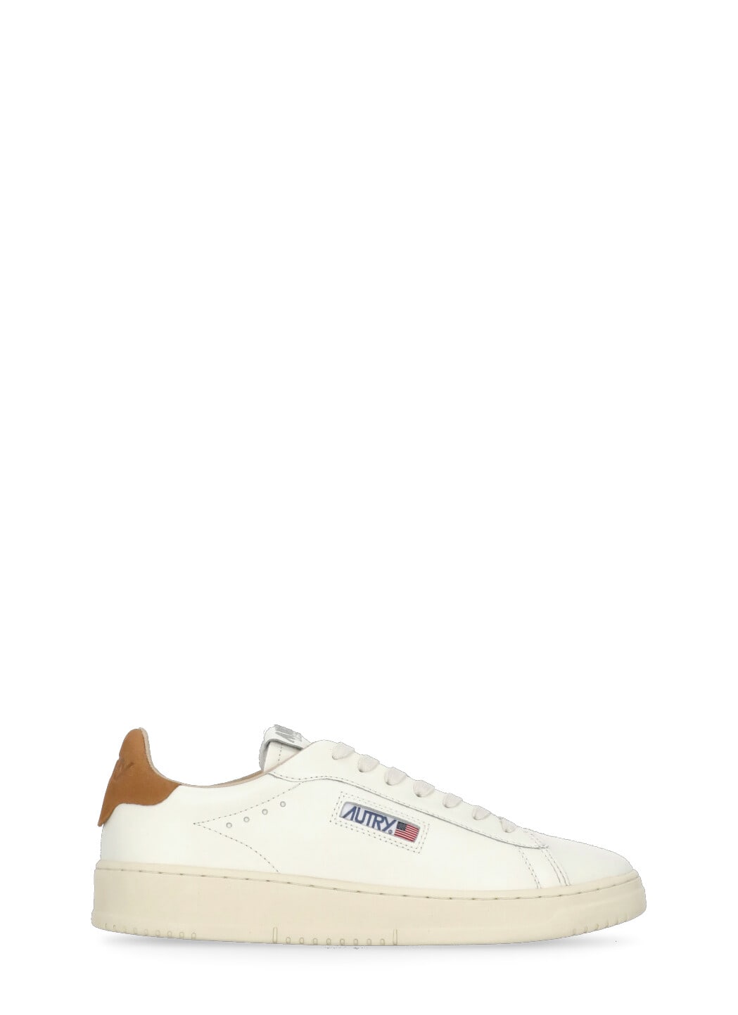 Autry Dallas Low Marshmallow Leather And Brown Sugar Sneakers In Brown