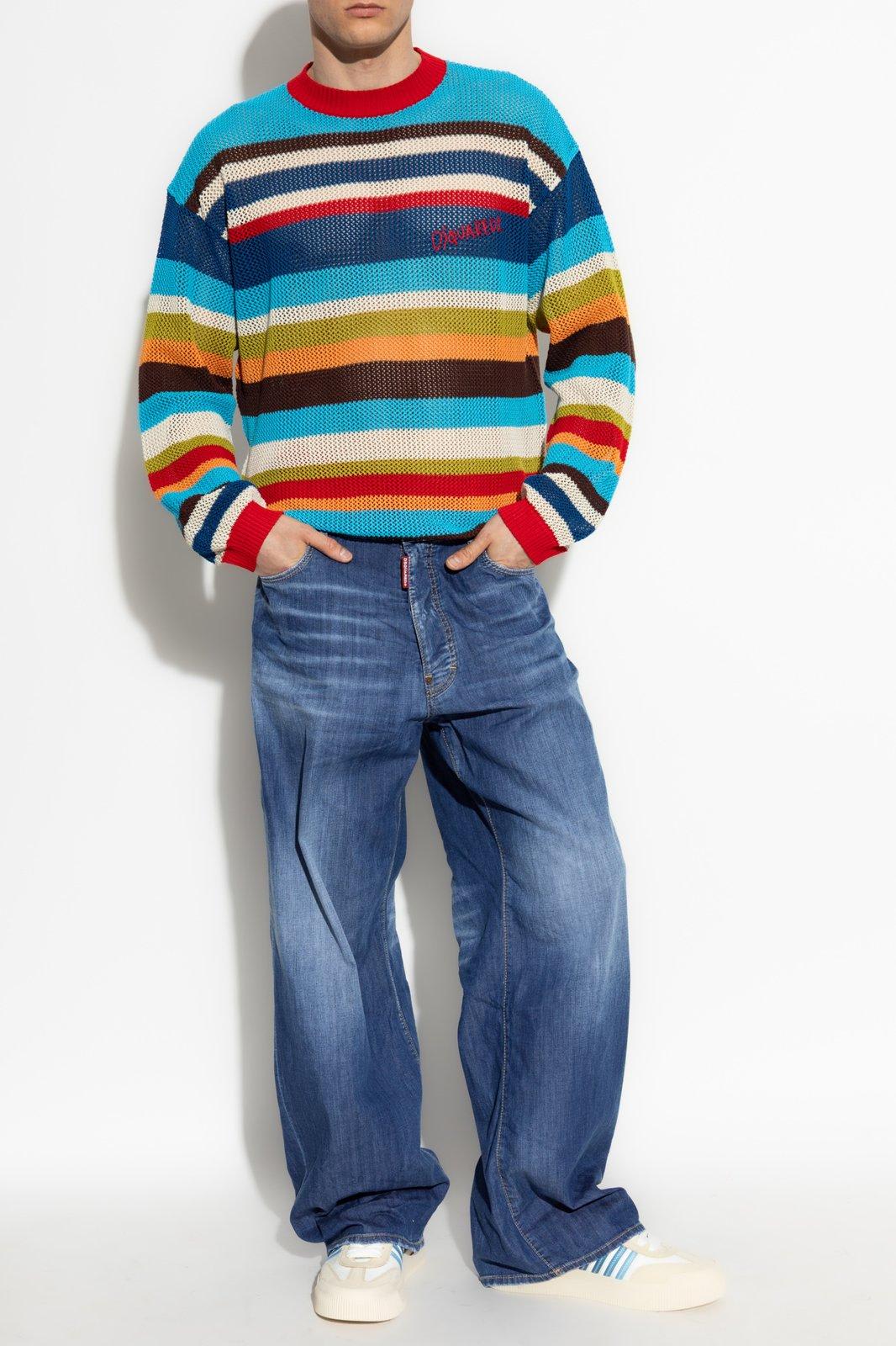 Shop Dsquared2 Summer Lovers Medium Wash Loose Jeans