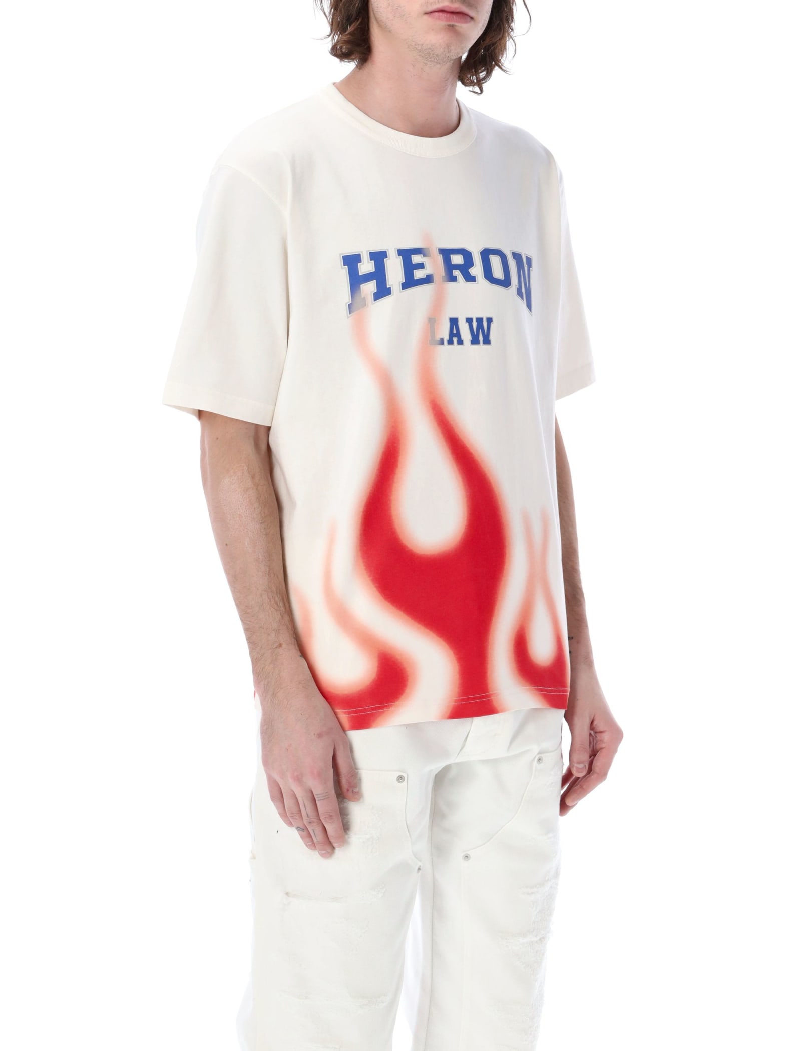 Heron Preston flame-print logo-print T-shirt | Smart Closet