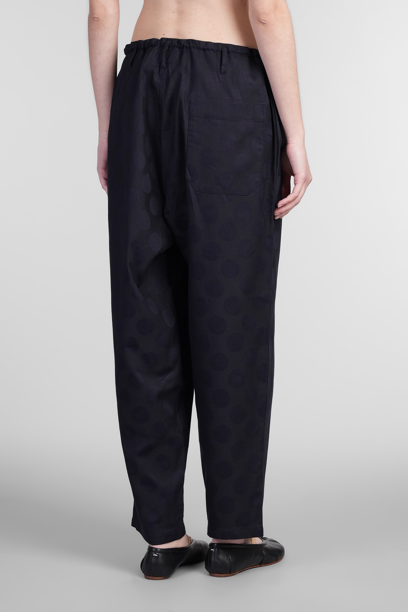Yohji Yamamoto Pants In Black Cotton In Black