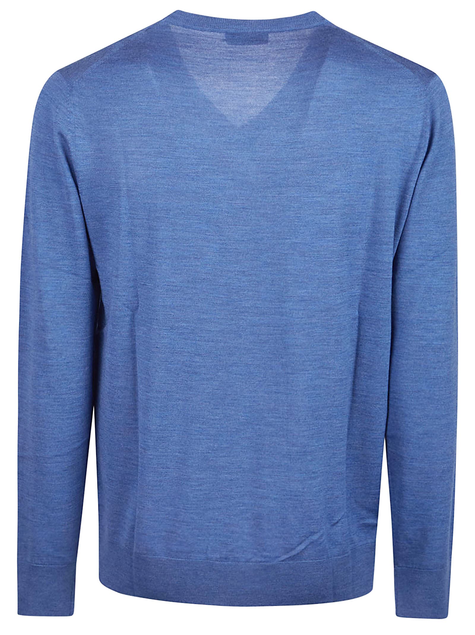 Ballantyne Plain Sweater In Soft Denim