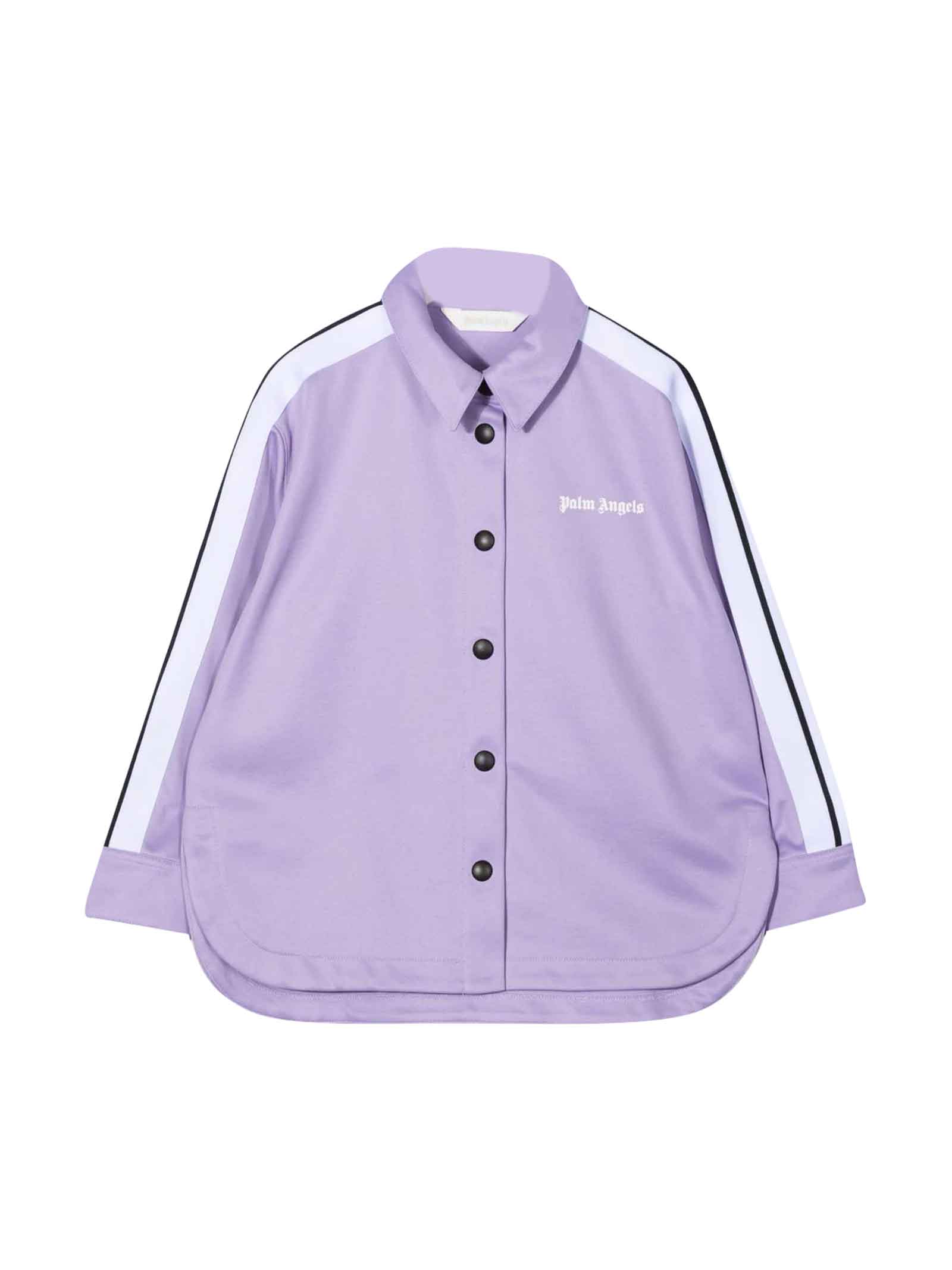 Palm Angels Girl Button-down Shirt With Logo