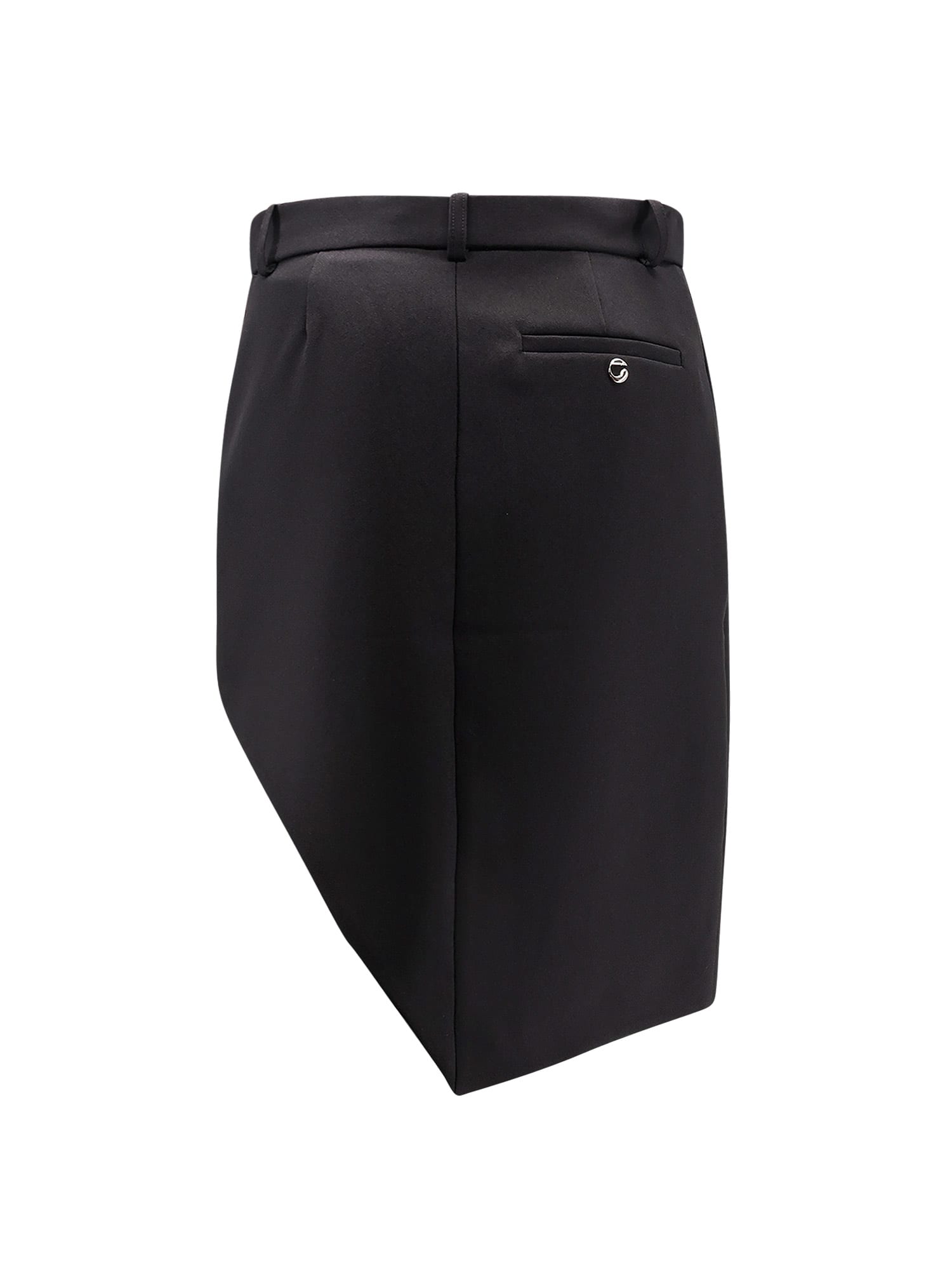 Coperni Asymmetric Tailored Mini Skirt In Black