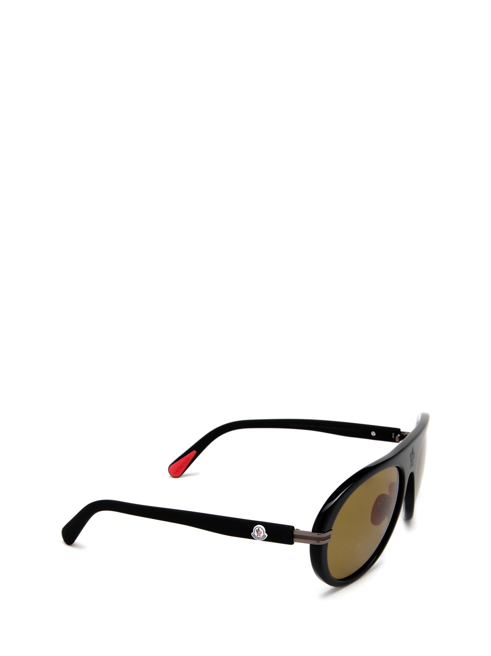 Shop Moncler Ml0240 Shiny Black Sunglasses
