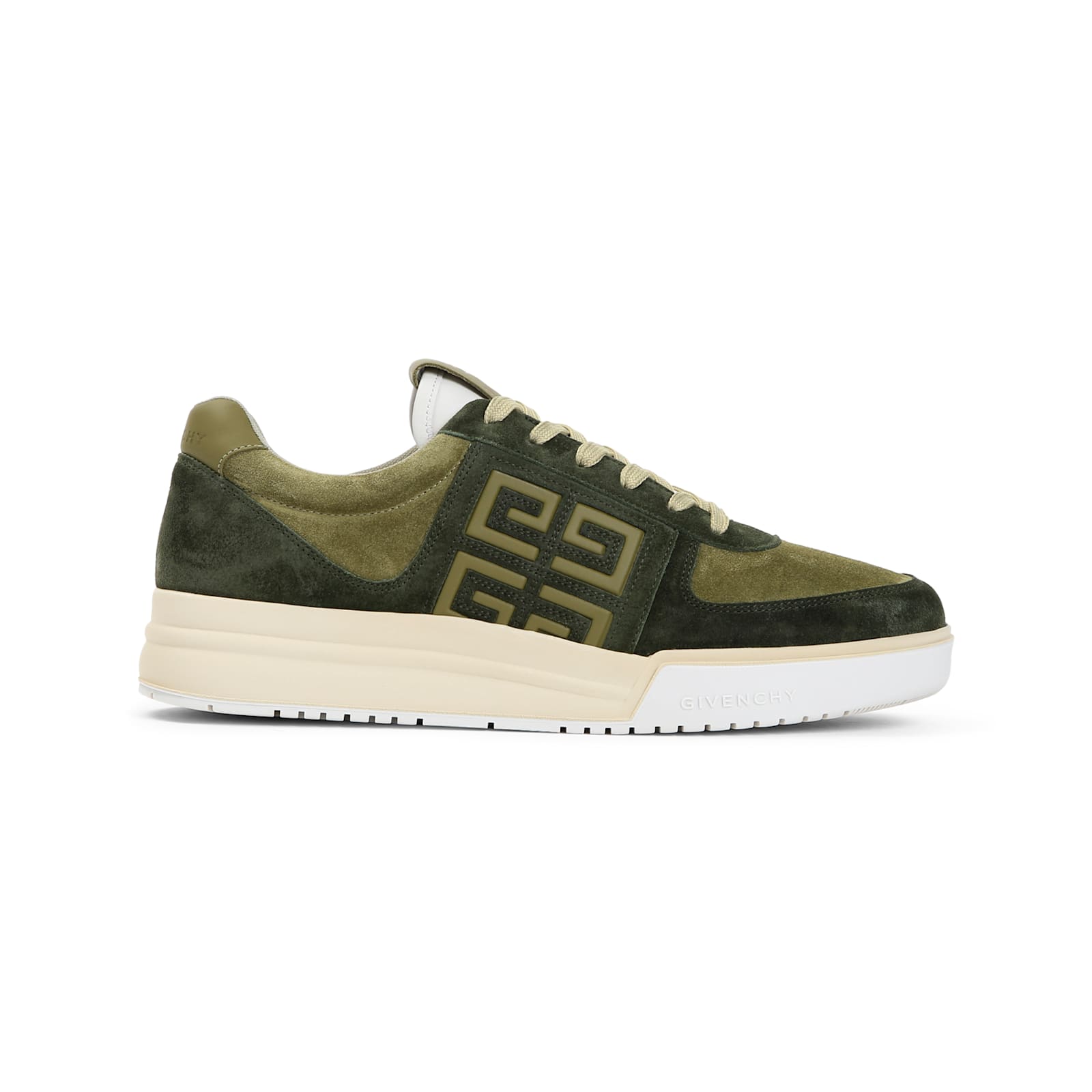 Shop Givenchy 4g Low Sneakers In Golden Green