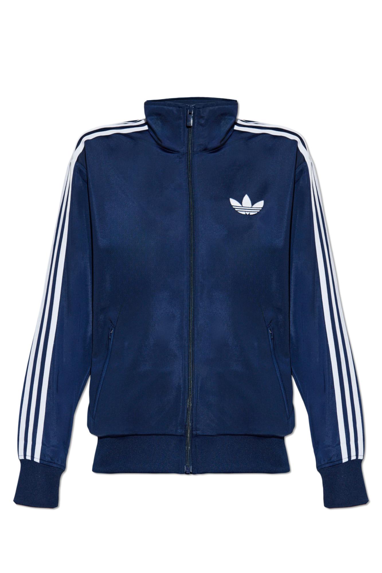 Adidas Originals Firebird Adicolor Three-stripe Logo Sweatshirt In Blue