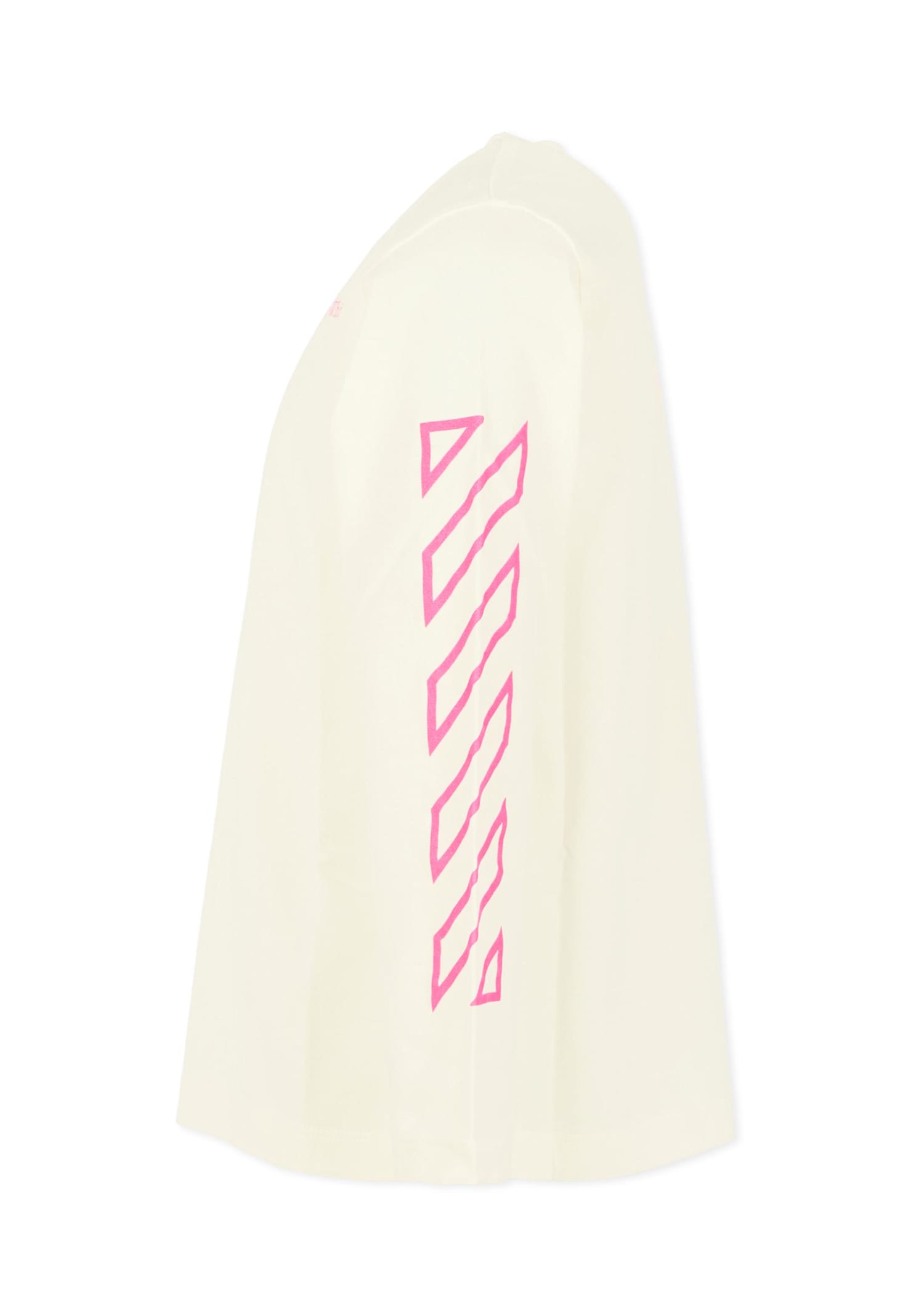Off-white Ivory T-shirt For Girl With Arrow In White