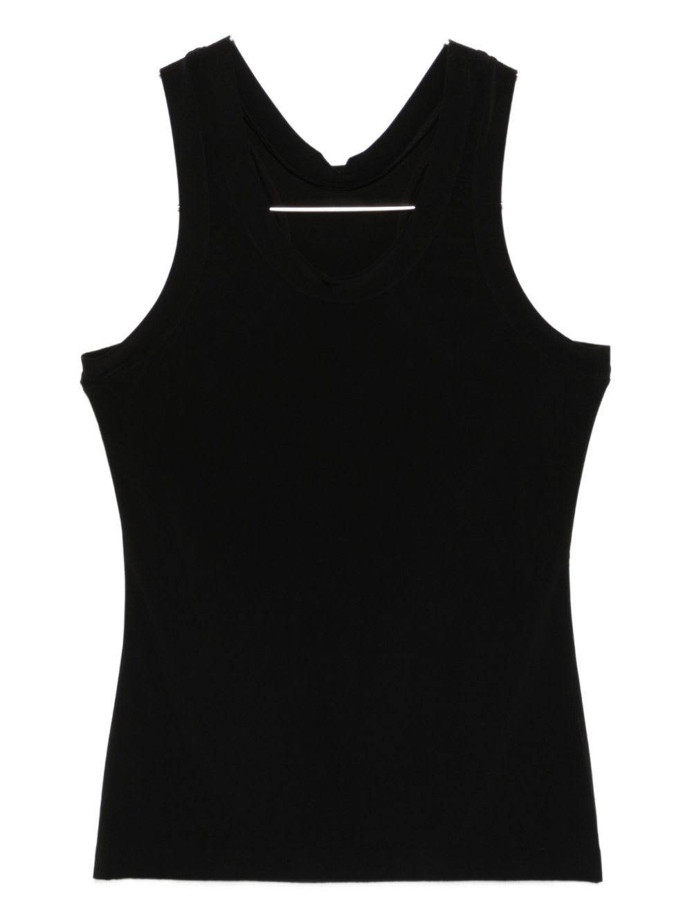 Norma Kamali Black Sleeveless Tank Top In Black