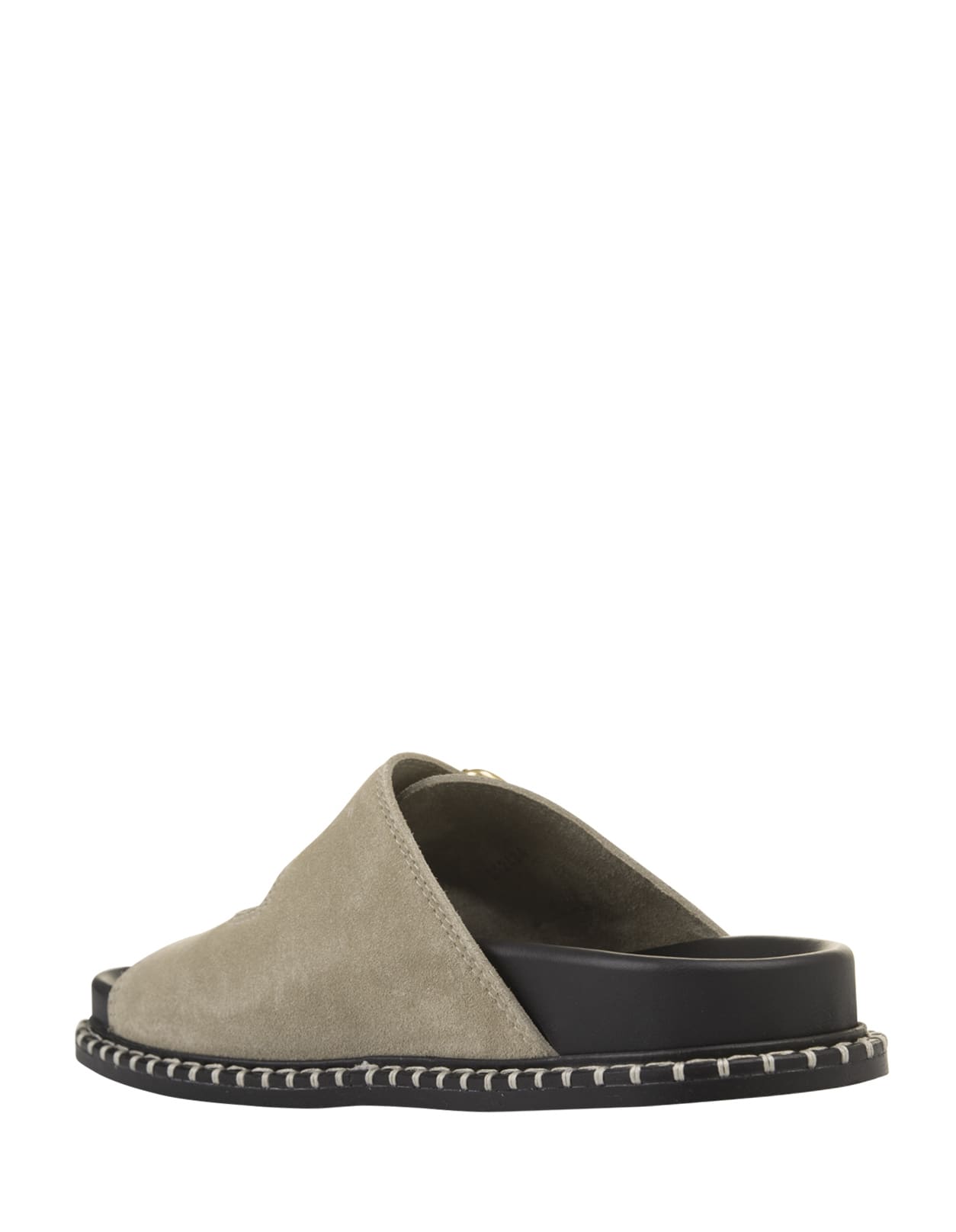 Shop Chloé Dark Greige Rebecca Mules In Brown