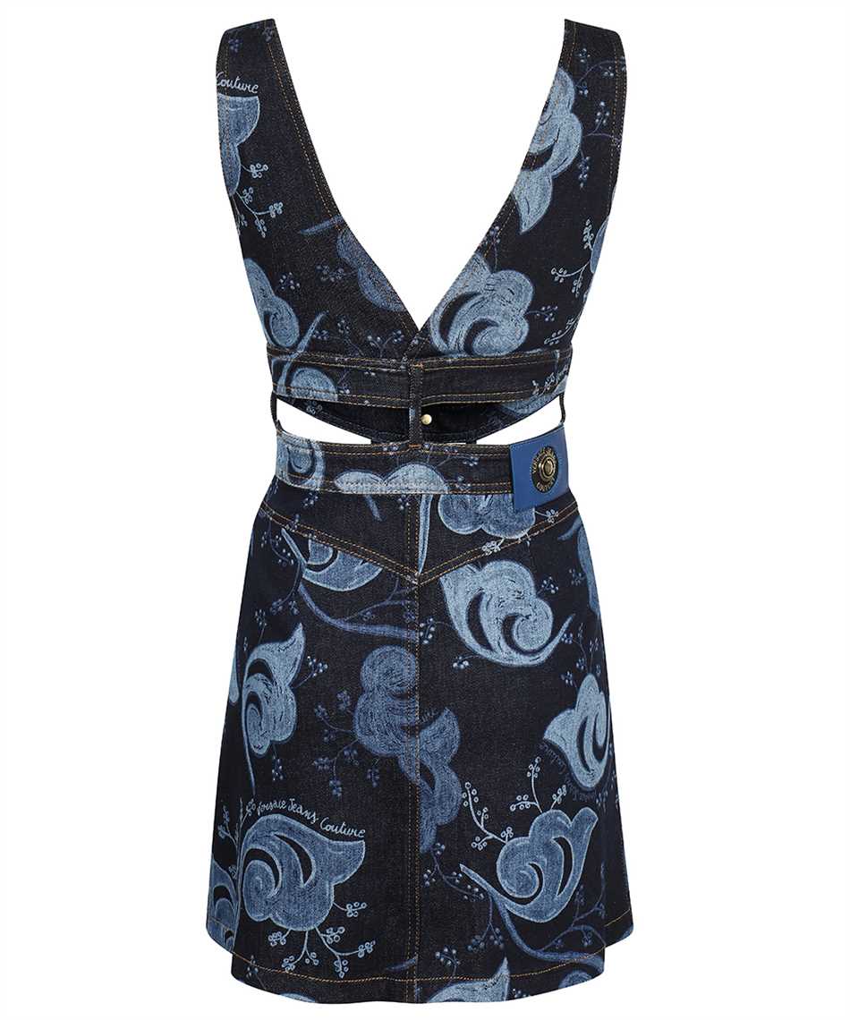 Versace Jeans Couture Denim Dress In Multi