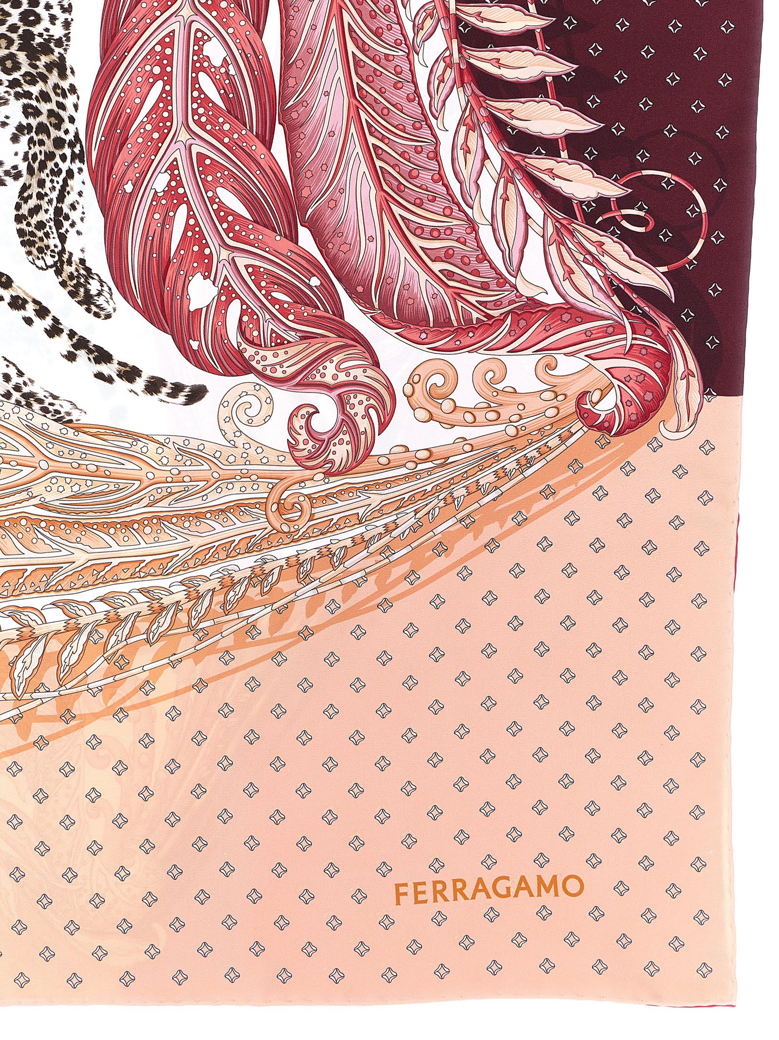 Ferragamo Madras Print Scarf In Multi
