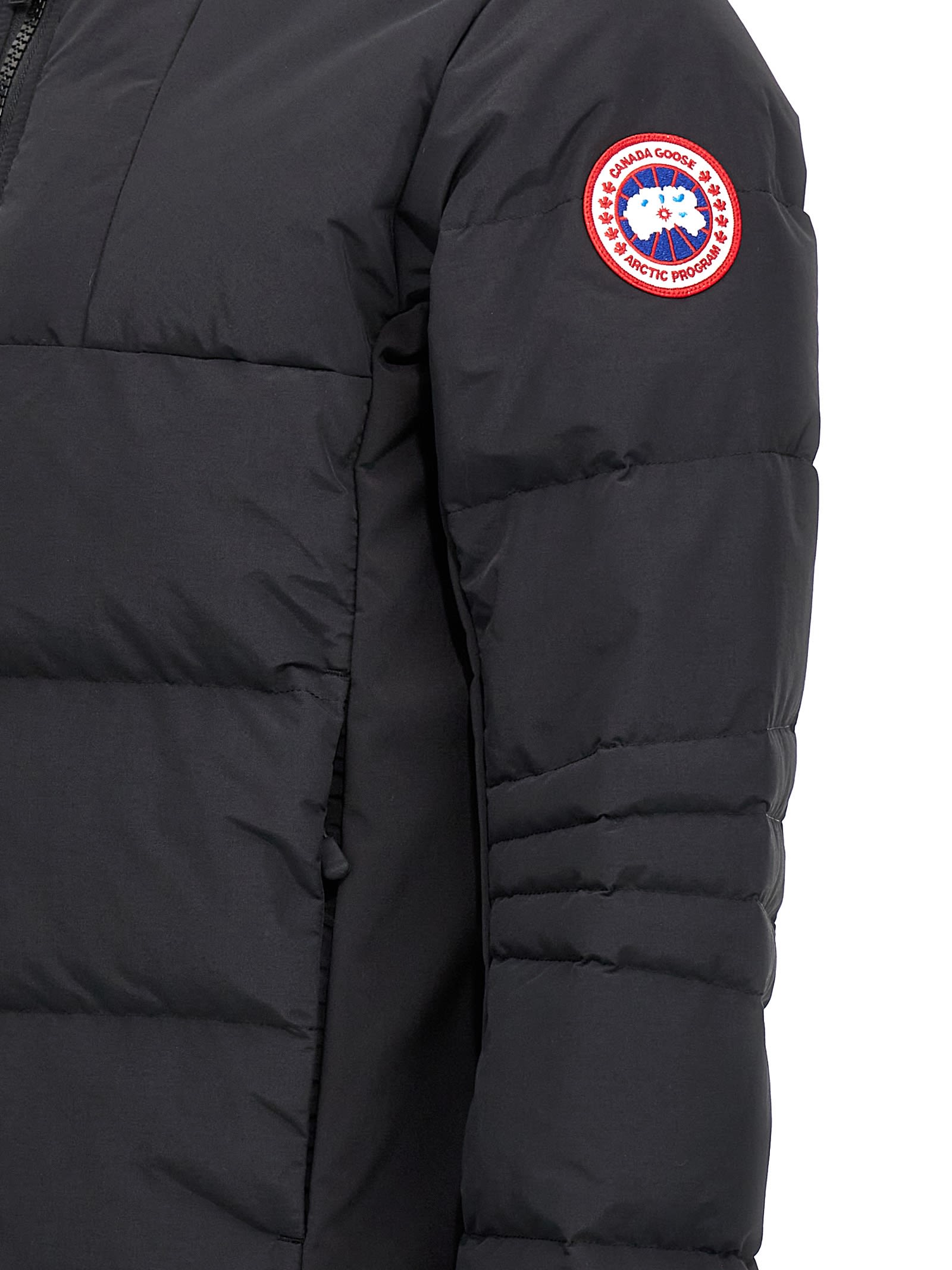 Shop Canada Goose Hybridge Down Jacket In Black