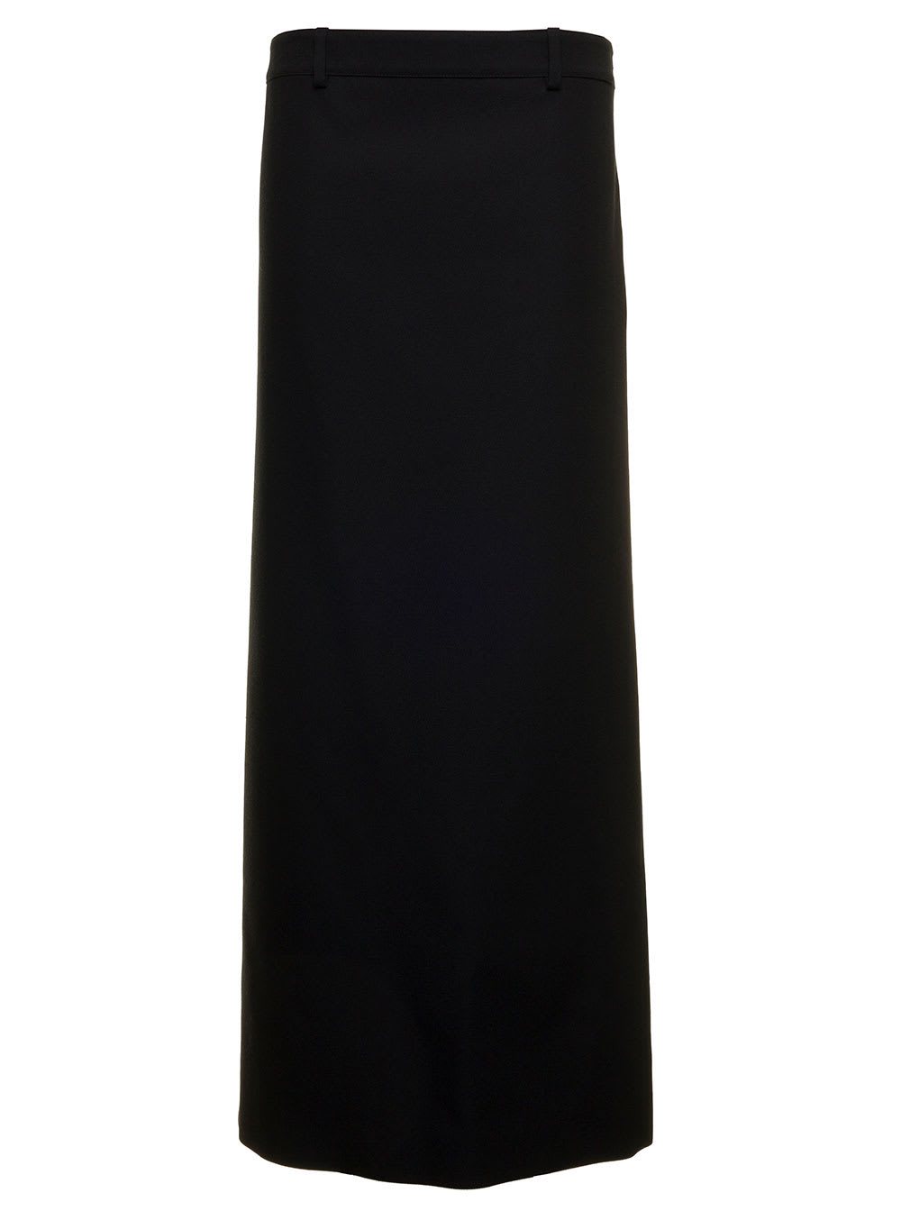 Balenciaga Black Wool Longuette With Back Slit Balenciaga Woman