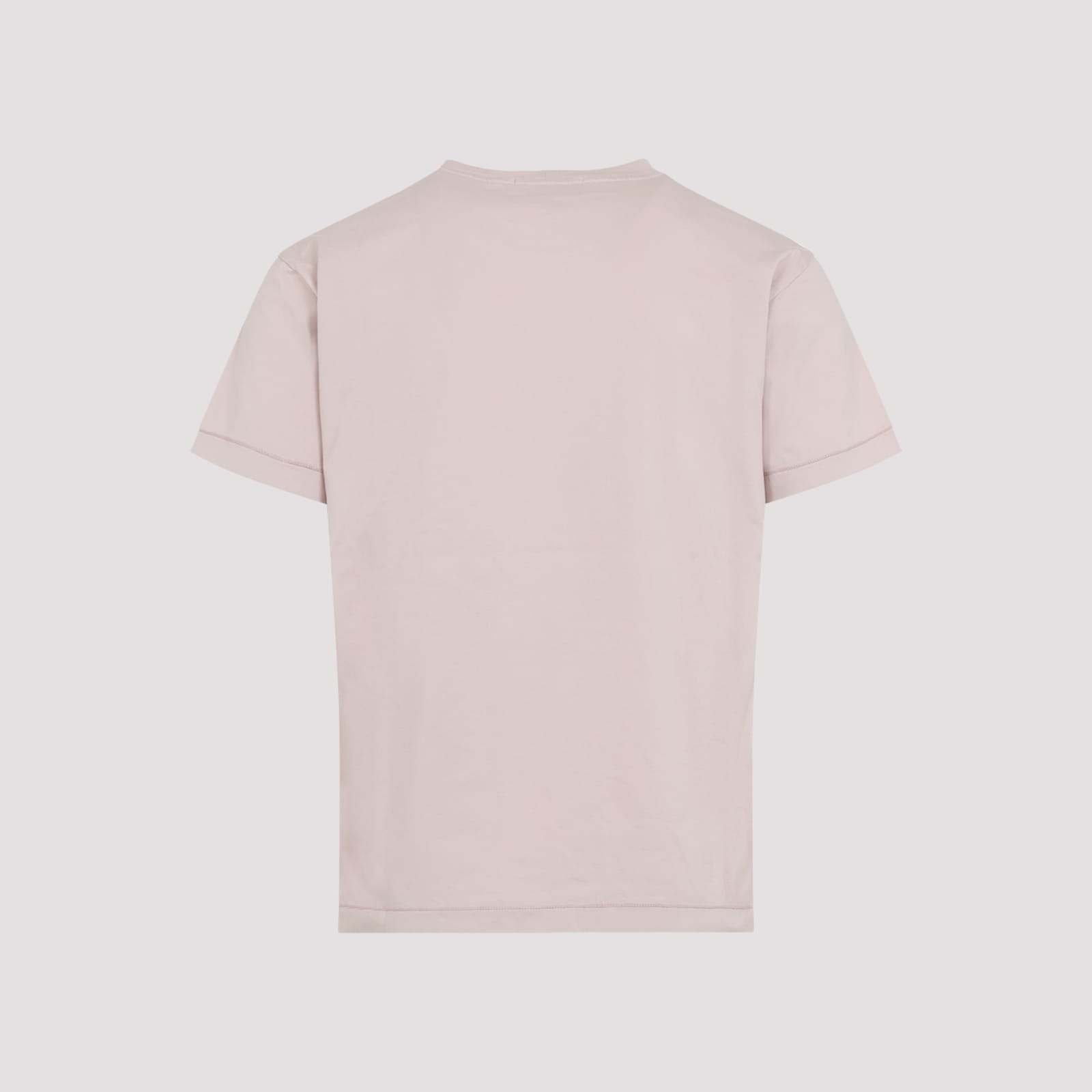 Stone Island Logo Patch Crewneck T-shirt In Antique Rose