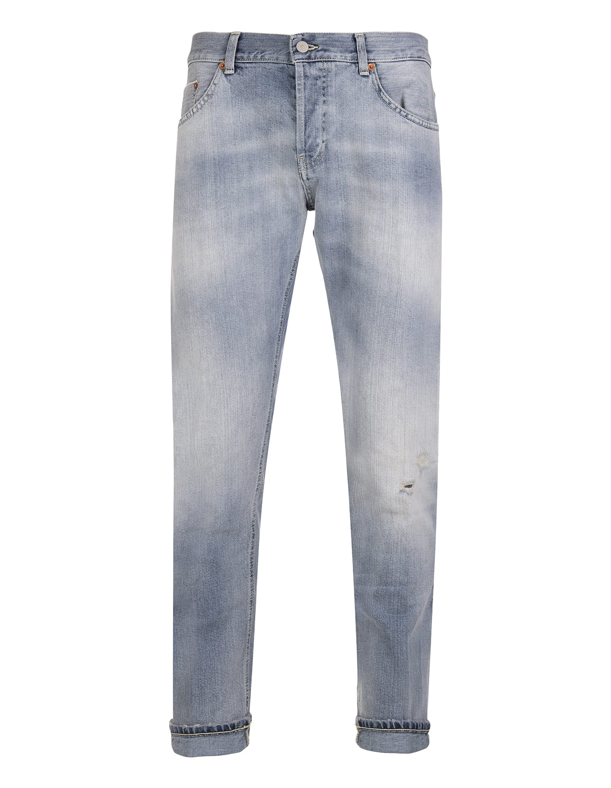 Dondup Man Mius Slim Jeans In Selvedge Stretch Eco Denim