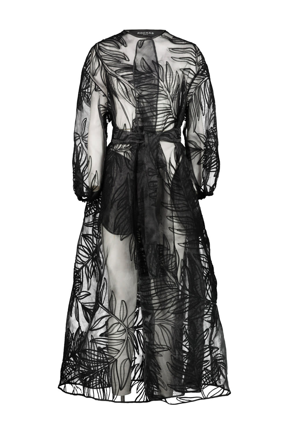 Shop Rochas Opera Coat In Embroidered Organza