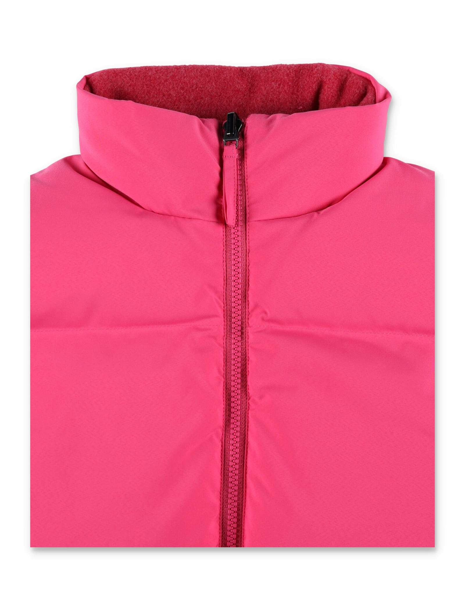Shop Il Gufo Padded Goose Feather Vest In Fuxia