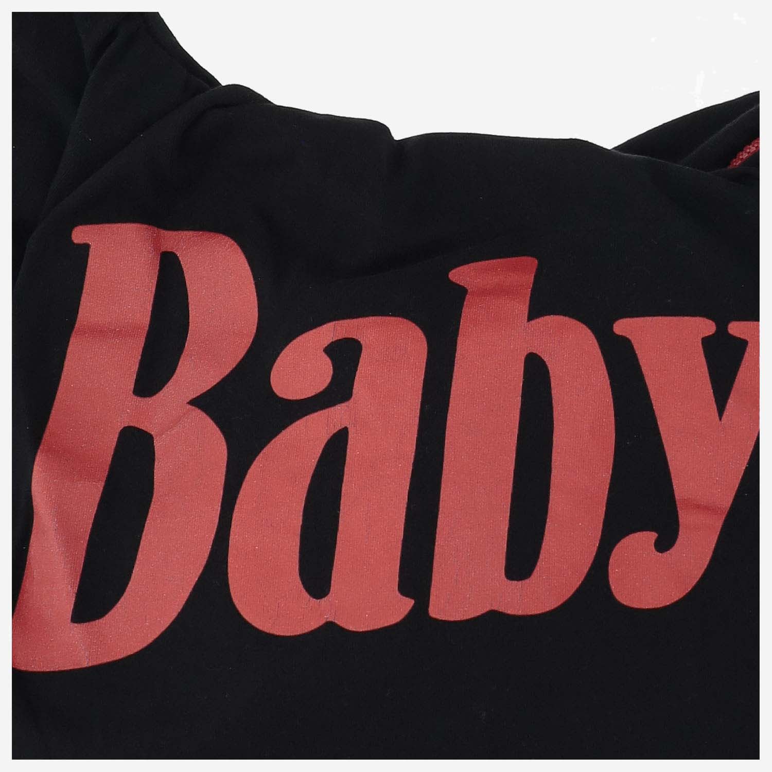 Shop Erl Baby Print Cotton Shoulder Bag In Black