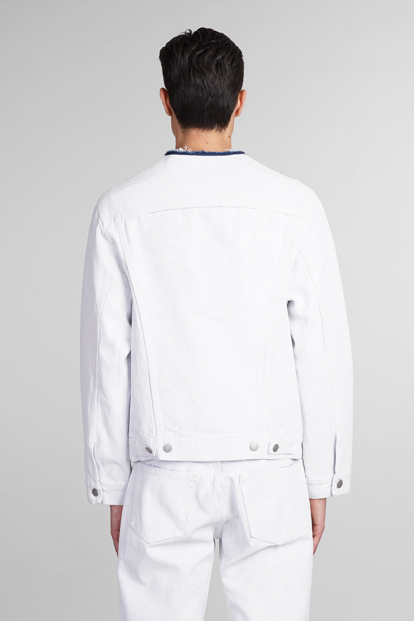 Shop Maison Margiela Denim Jackets In White Denim