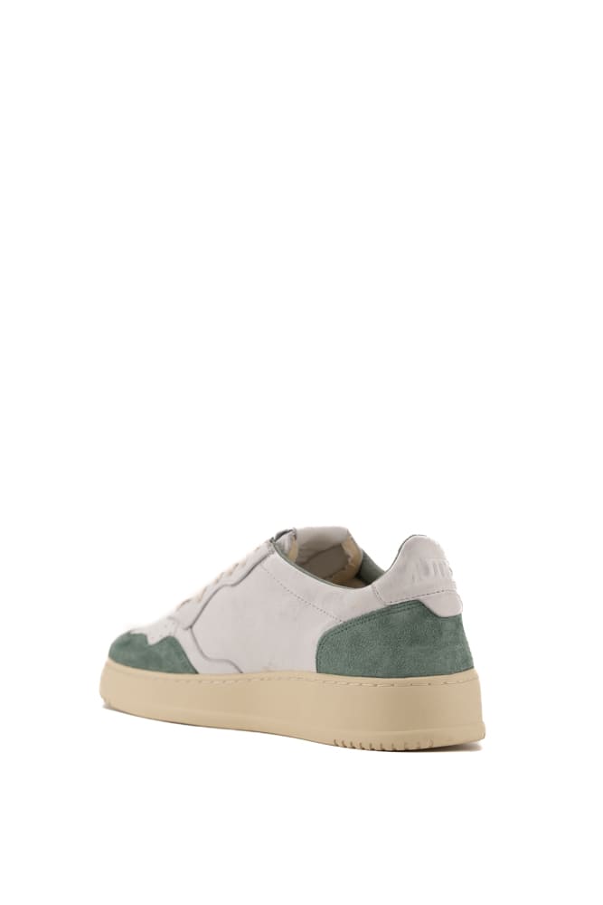 Shop Autry Medalist Low Sneakers In Wht/mil