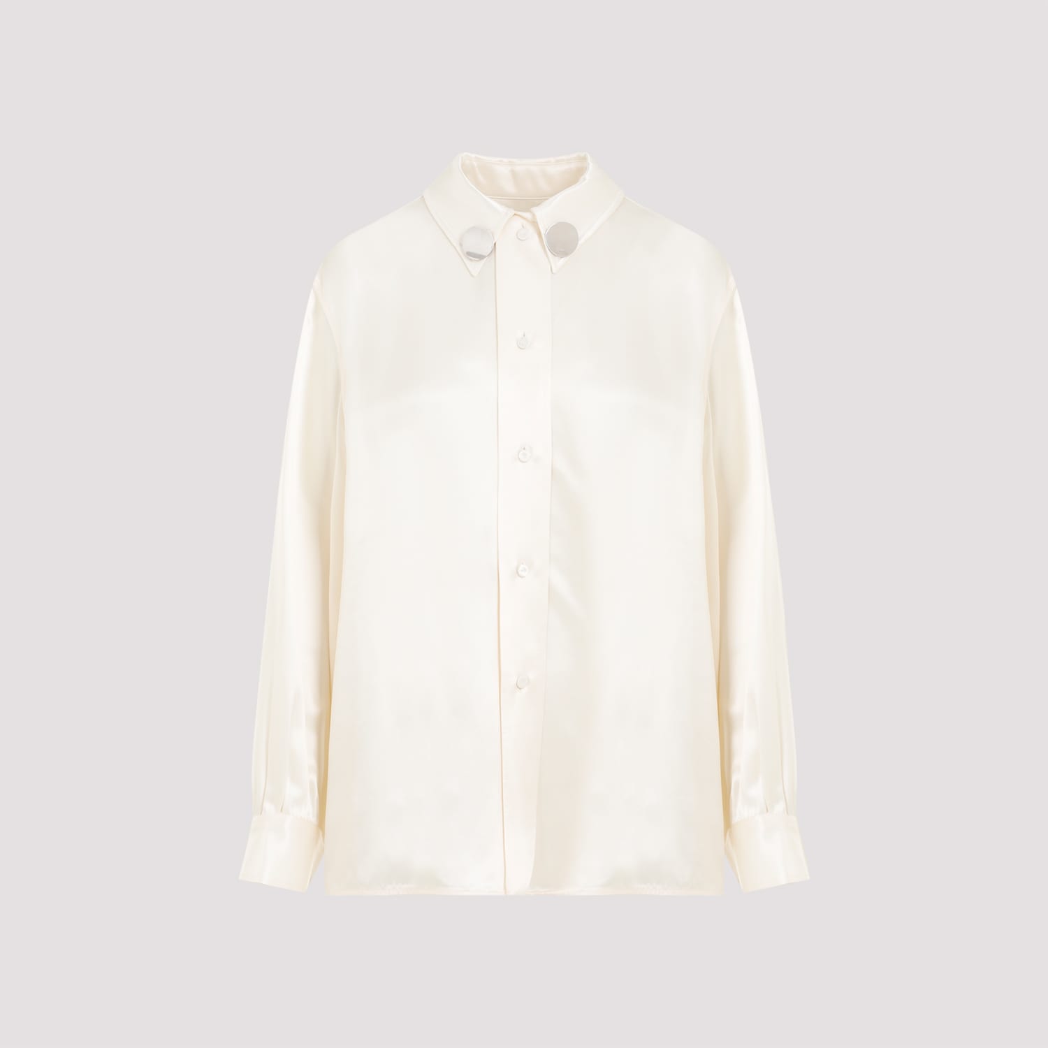 Shop Jil Sander Viscose Shirt In Raw Cotton