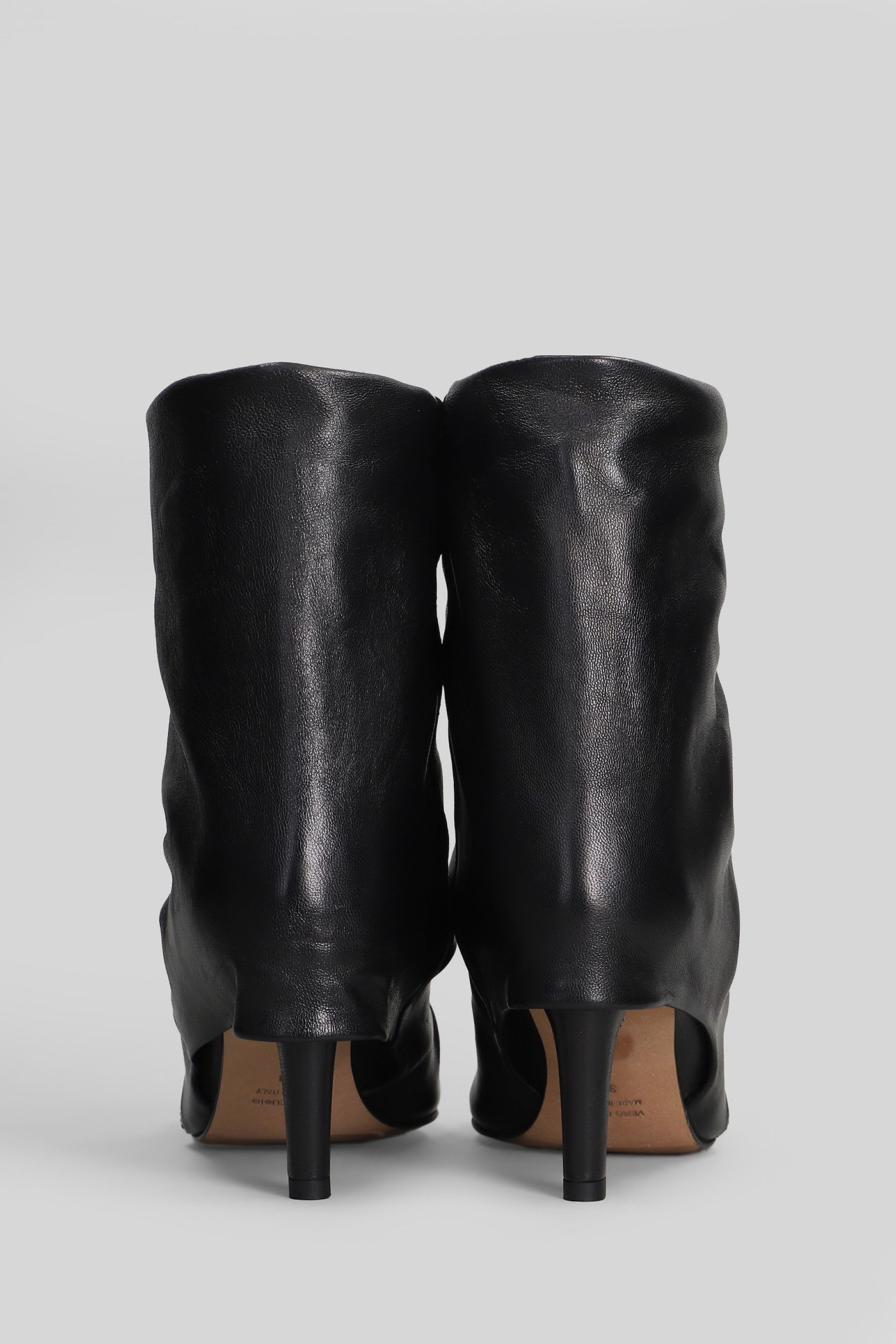 The Seller Low Heels Ankle Boots In Black Leather In Black