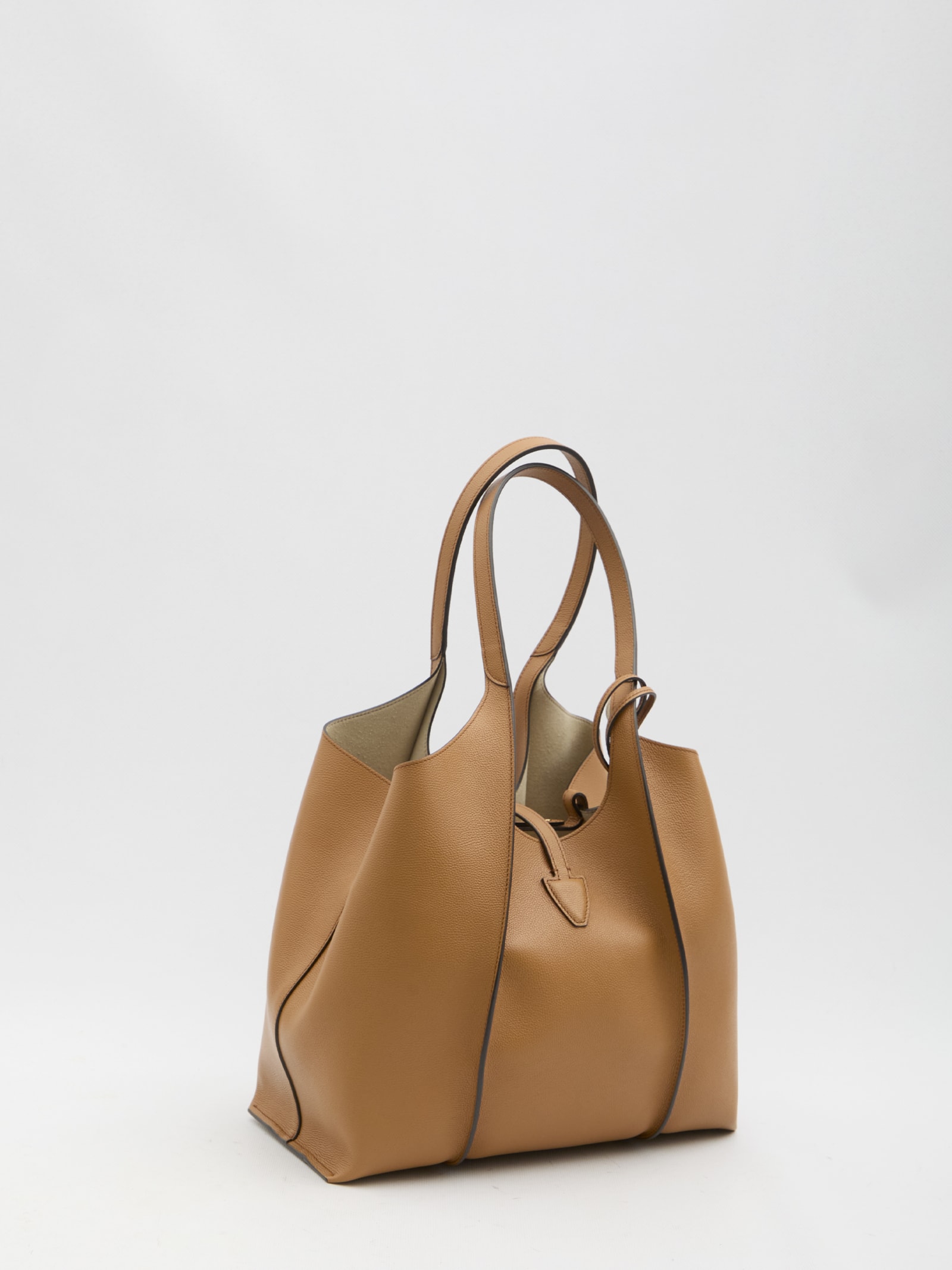 Shop Tod's T Timeless Small Shopping Bag In Brown