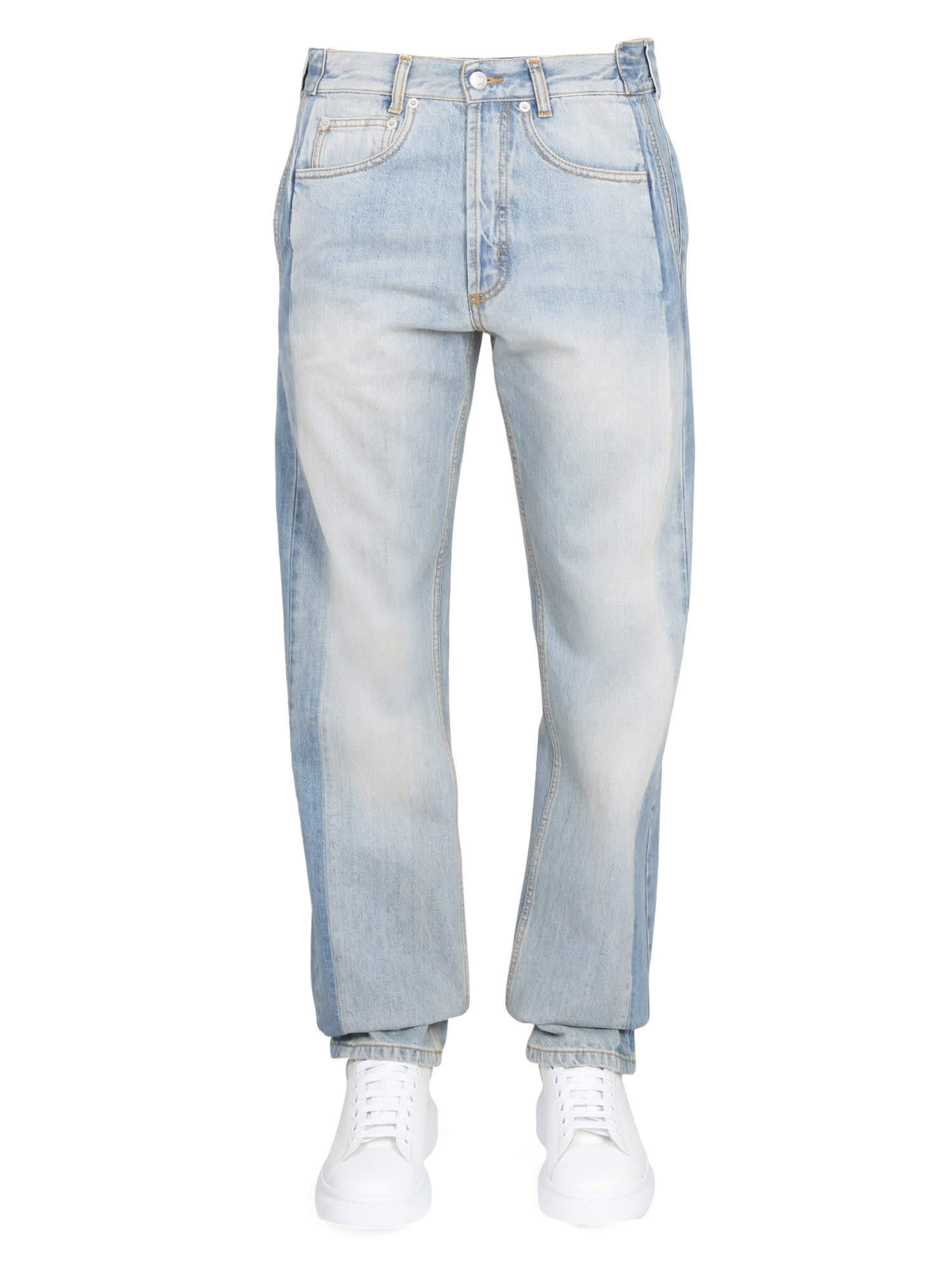 ALEXANDER MCQUEEN WORKER JEANS WITH PATCHES