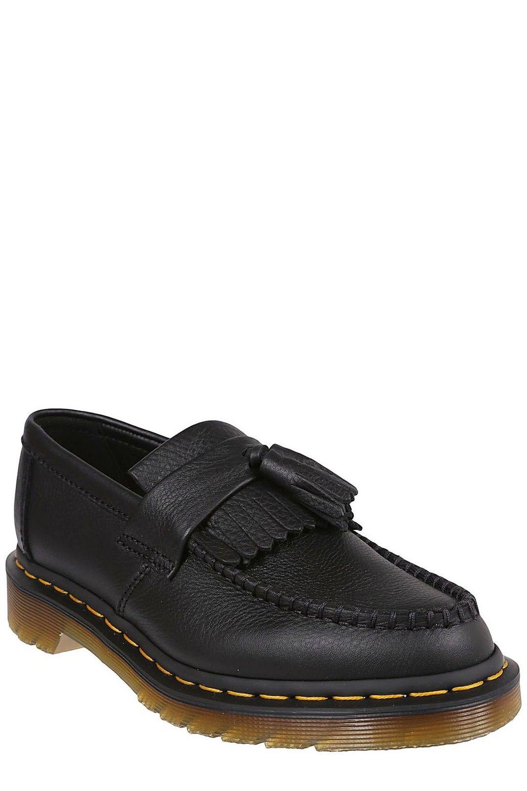 Shop Dr. Martens' Adrian Tassel Detailed Round Toe Loafers In Black