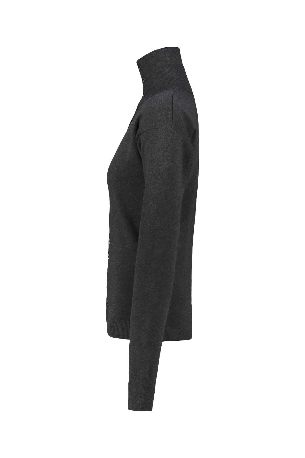 Lemaire Buttoned Fitted Cardigan In Gray