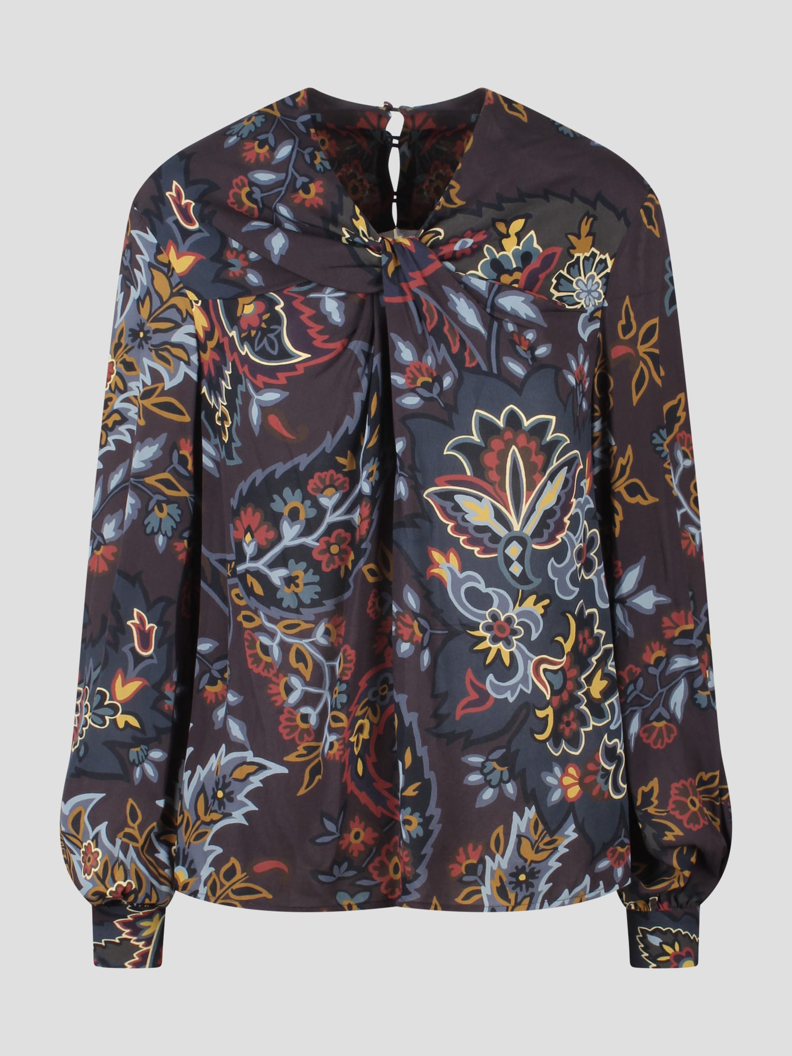 Shop Etro Floral Paisley Blouse In Multicolour