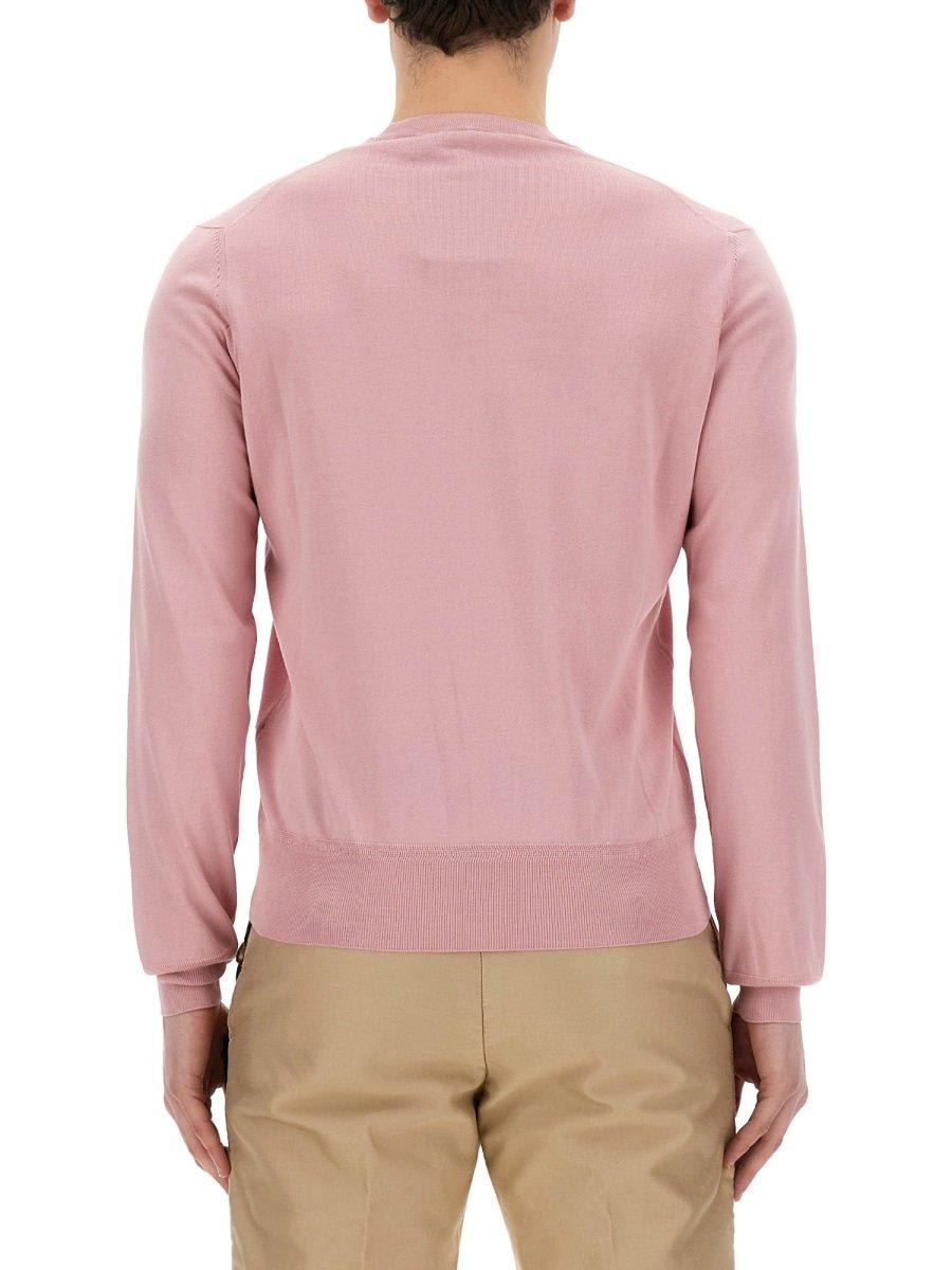 Shop Tom Ford Crewneck Fineknit Jumper In Pink