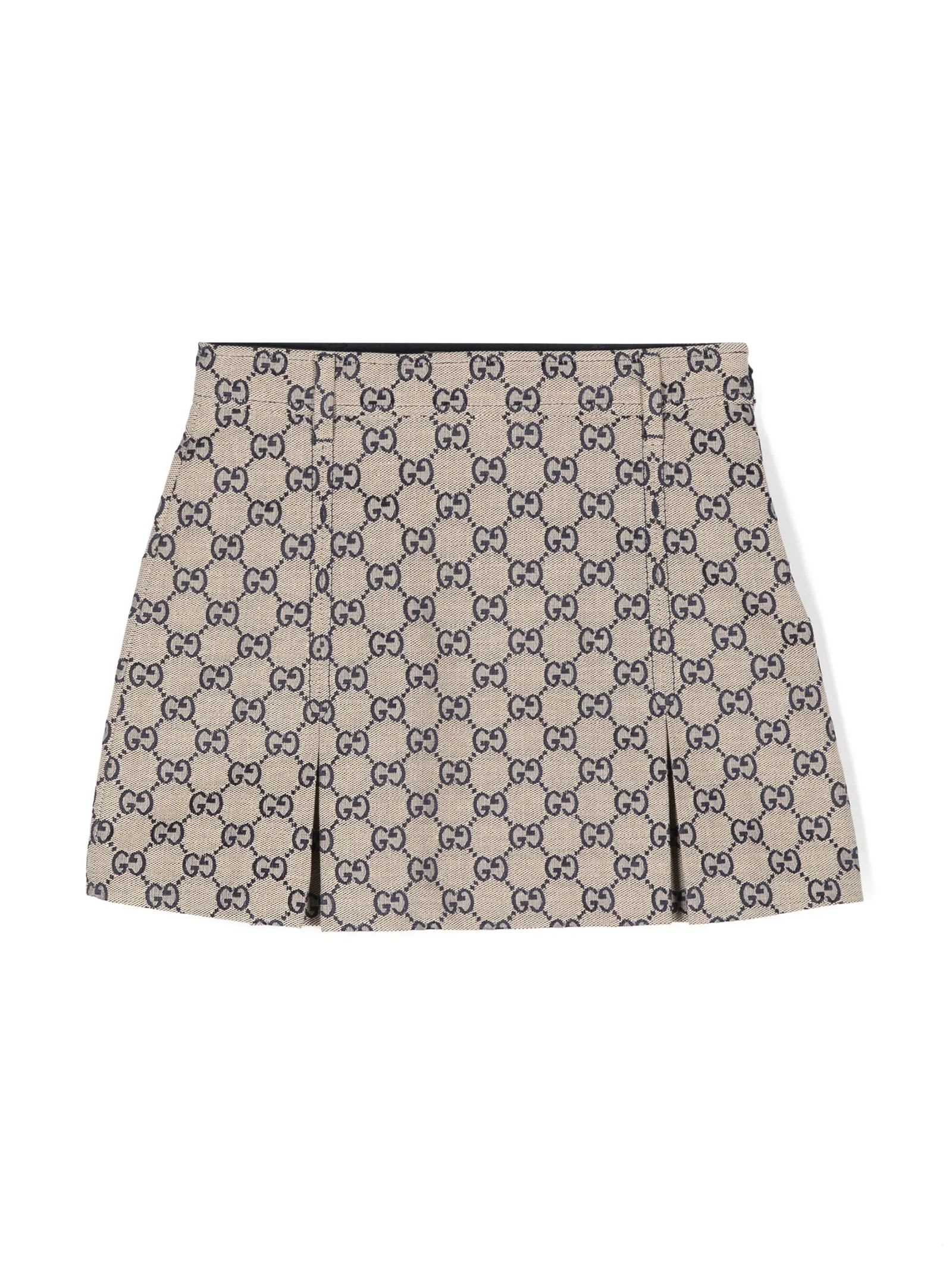 Shop Gucci Kids Skirts Beige