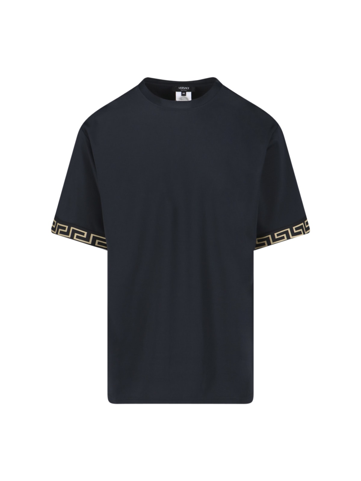 Shop Versace Greca Sports T-shirt In Black