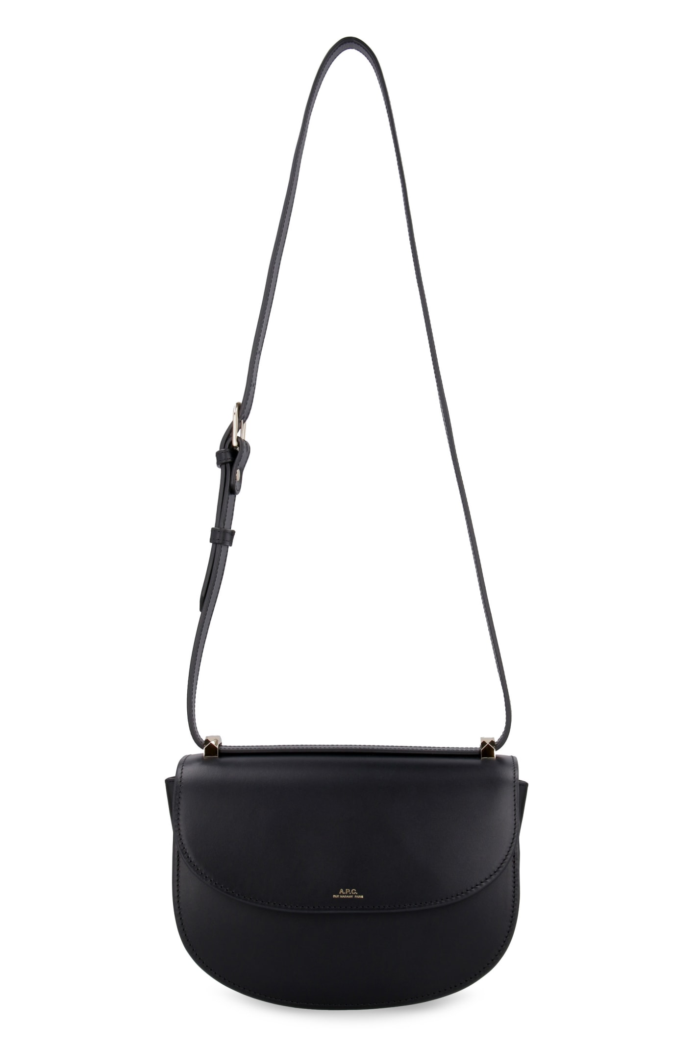 Shop Apc Geneve Leather Crossbody Bag In Black