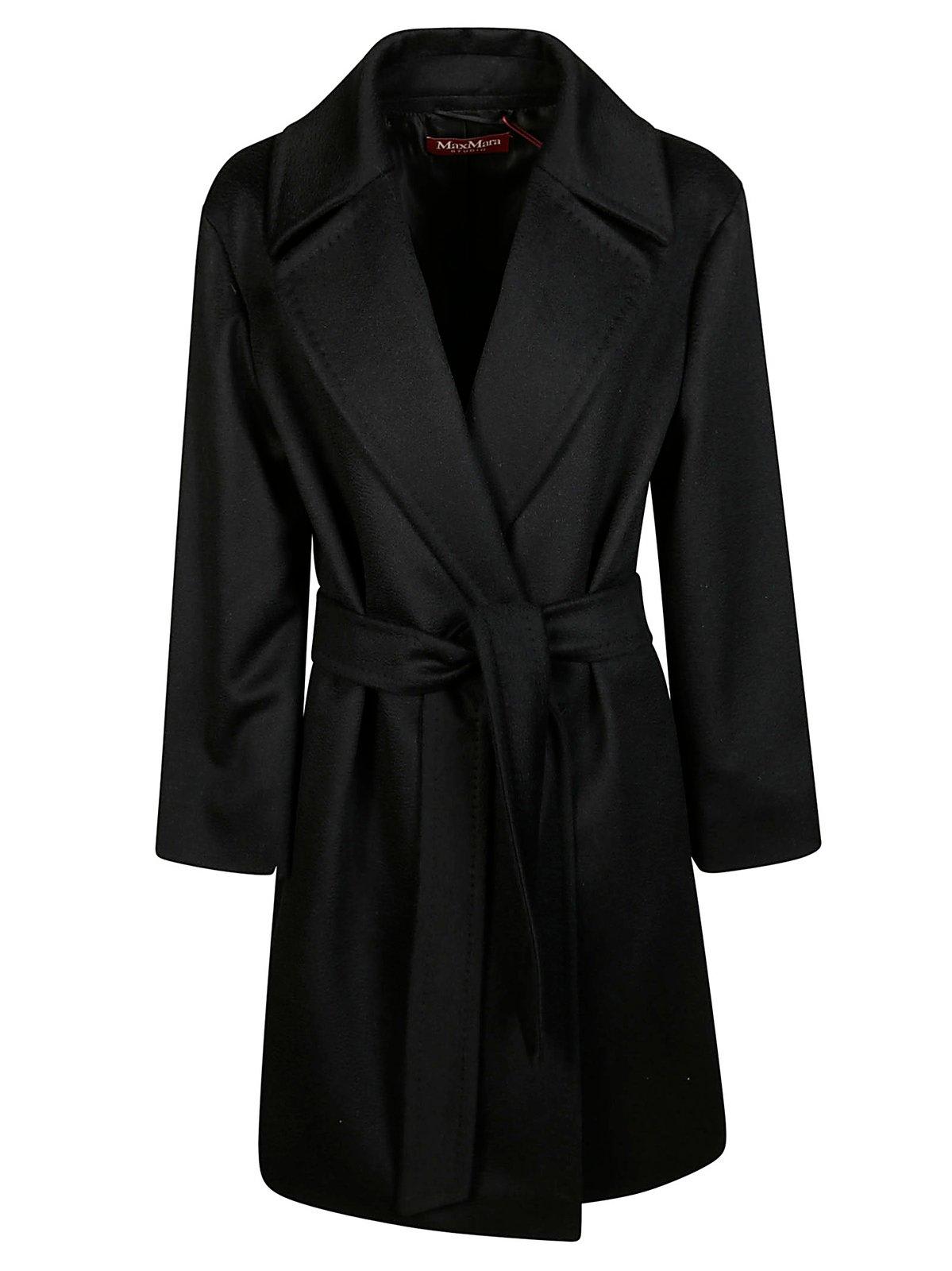 Belted Long-sleeved Coat