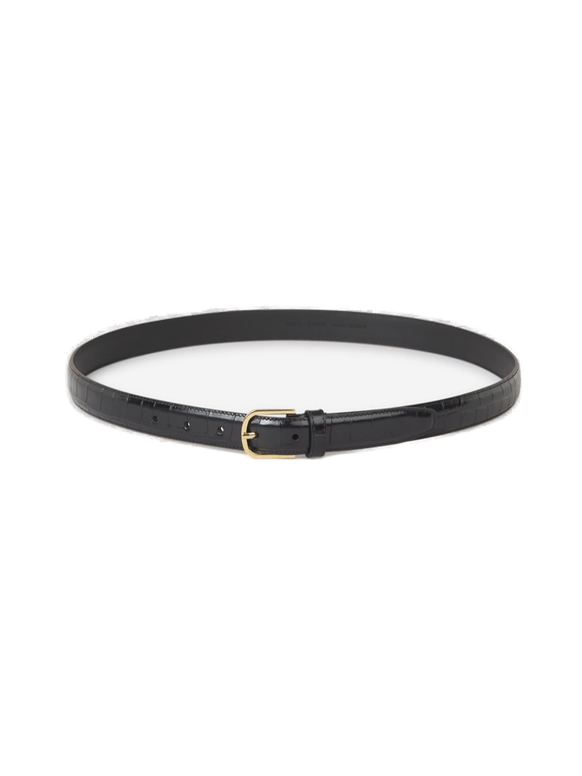 Shop Totême Embossed Belt In Nero