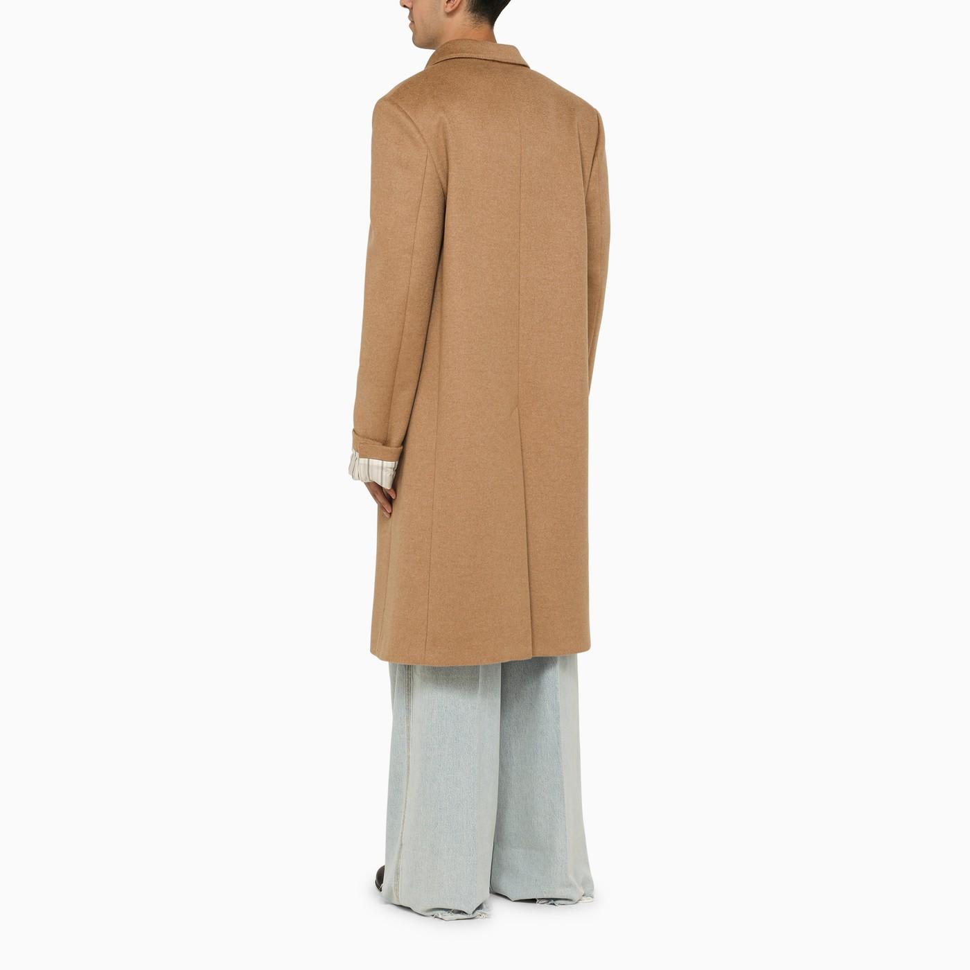 Shop Gucci Single-breasted Camel Coat