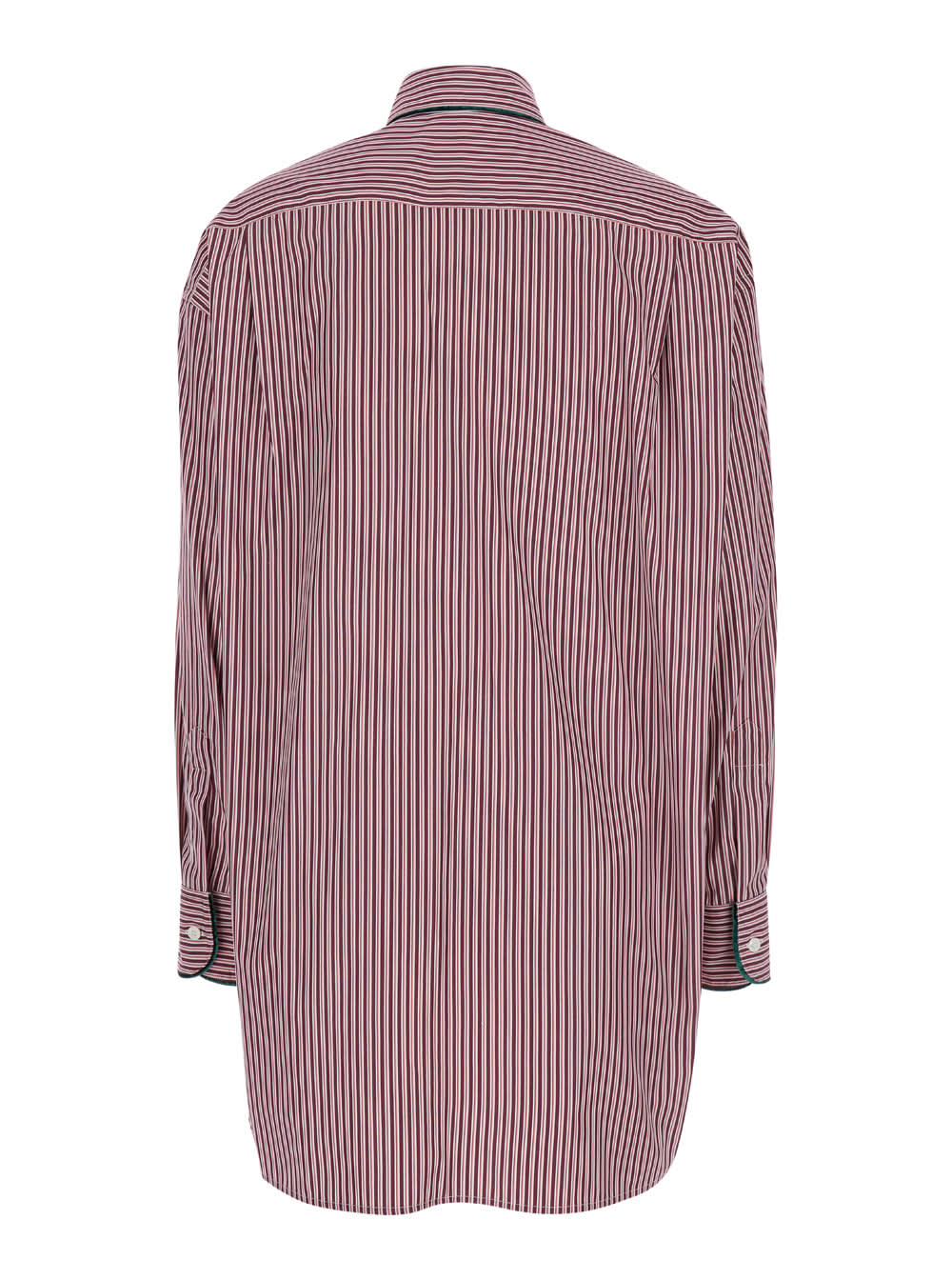 Shop Etro Bordeaux Shirt With All-over Striped Motiv In Cotton Woman