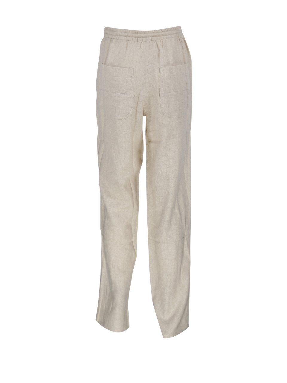 Shop Marant Etoile Mid-rise Drawstring Tapered Trousers In Beige