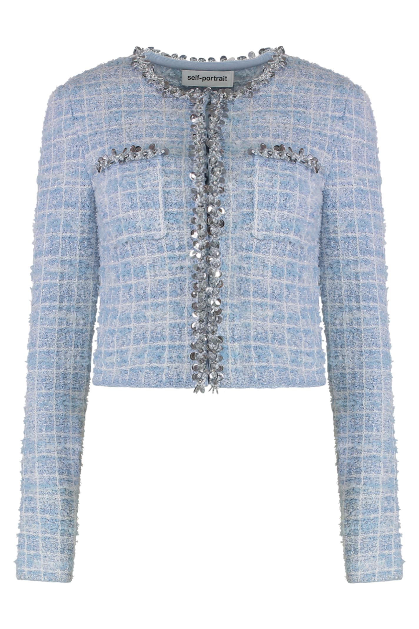 SELF-PORTRAIT COTTON KNIT CARDIGAN