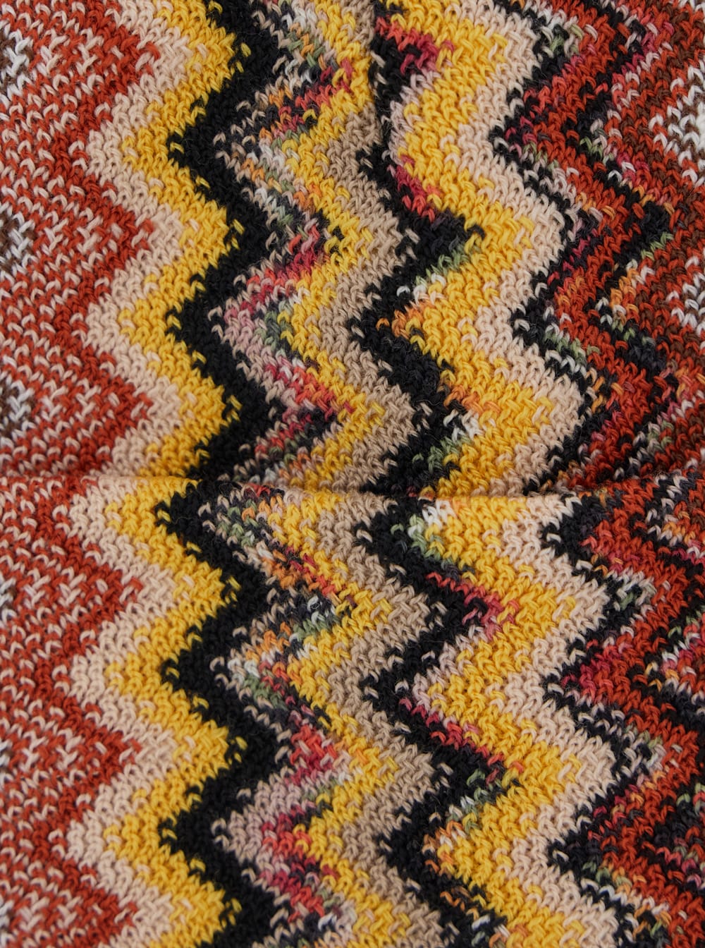 Missoni Multicolor Zigzag Pattern Beanie Hat In Multi