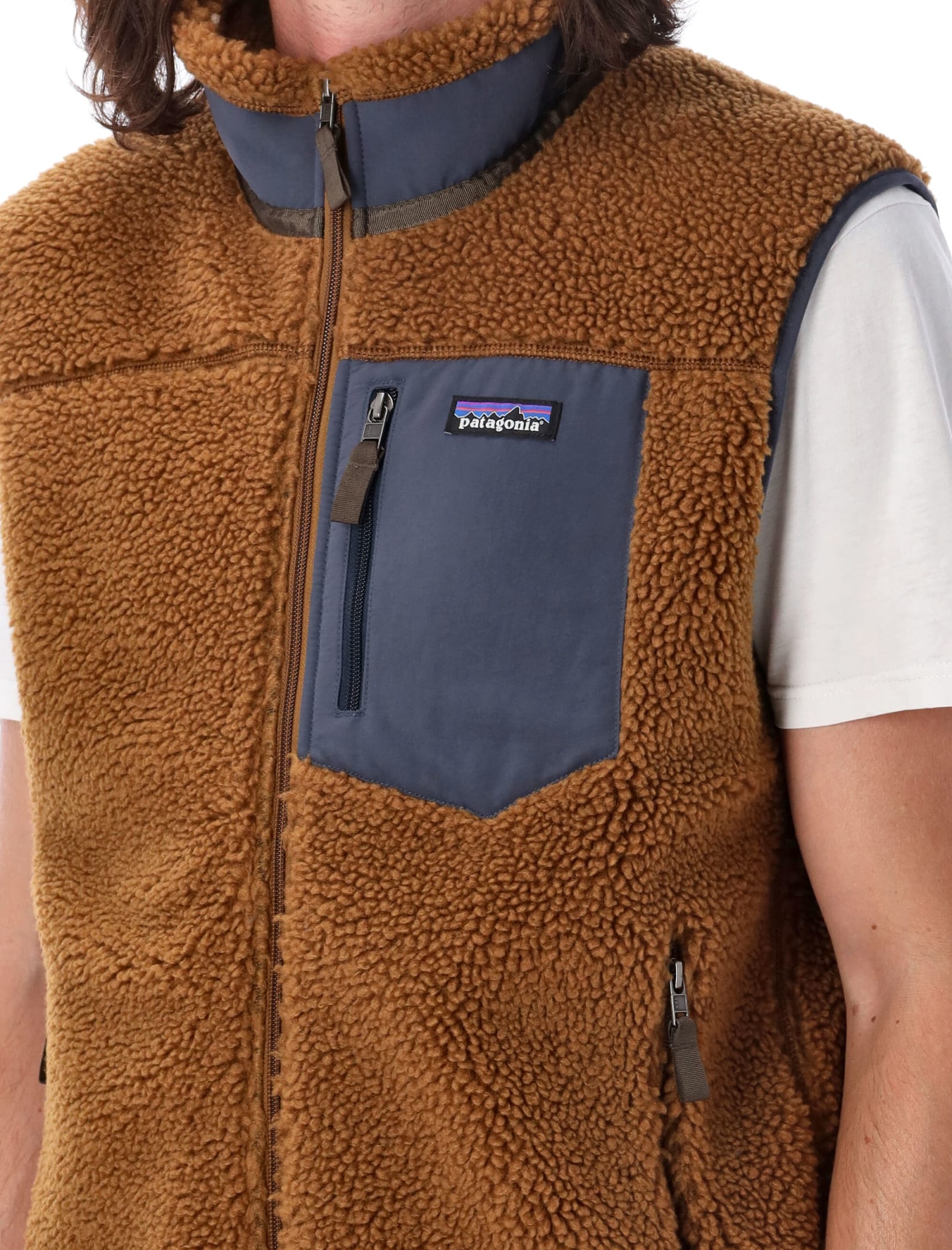 Shop Patagonia Classic Retro-x® Fleece Vest In Brown