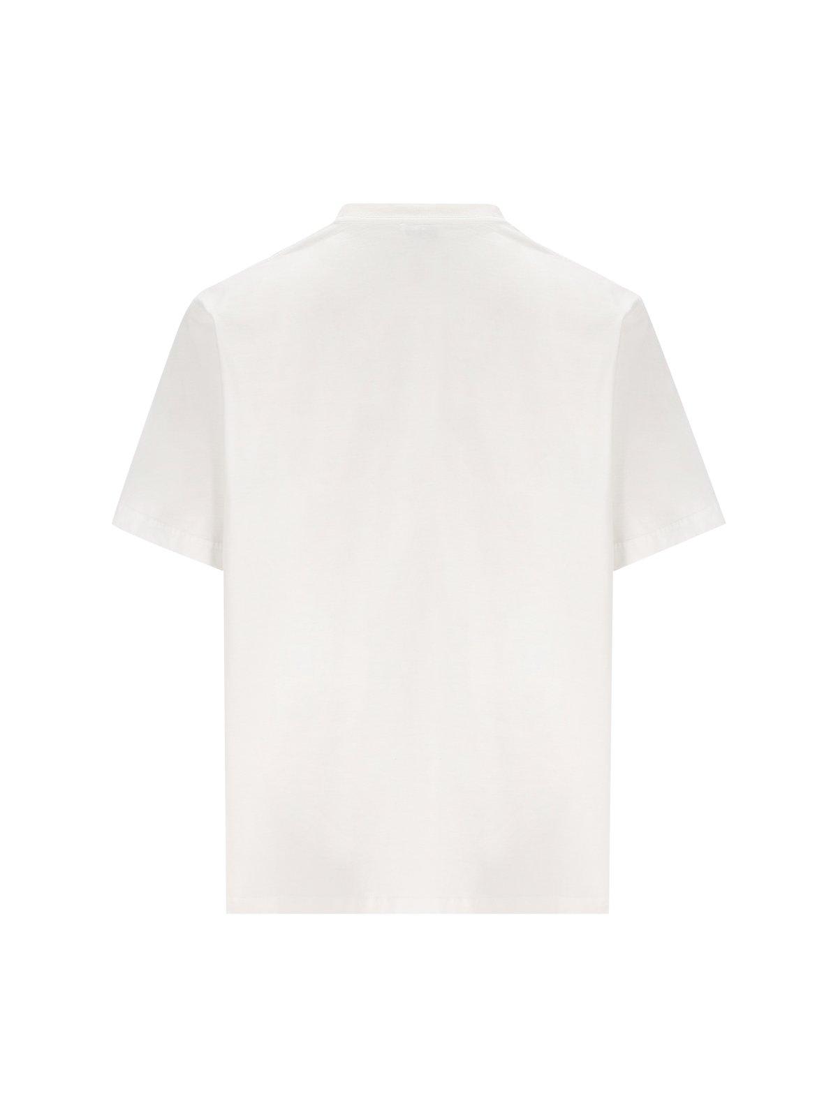 Shop Kenzo Drawn Varsity Crewneck T-shirt In Off White