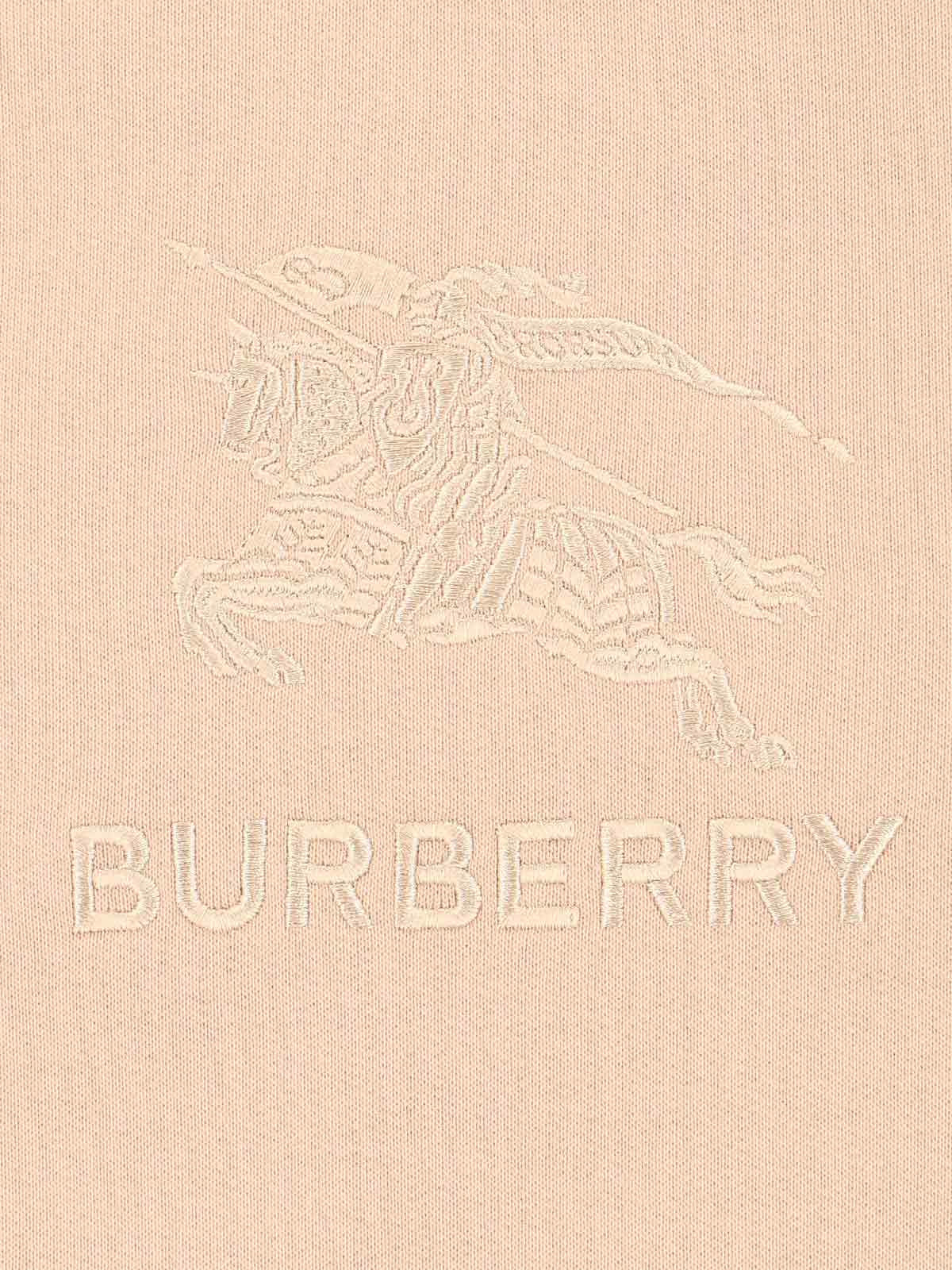 Shop Burberry Logo Sweatshirt In Beige