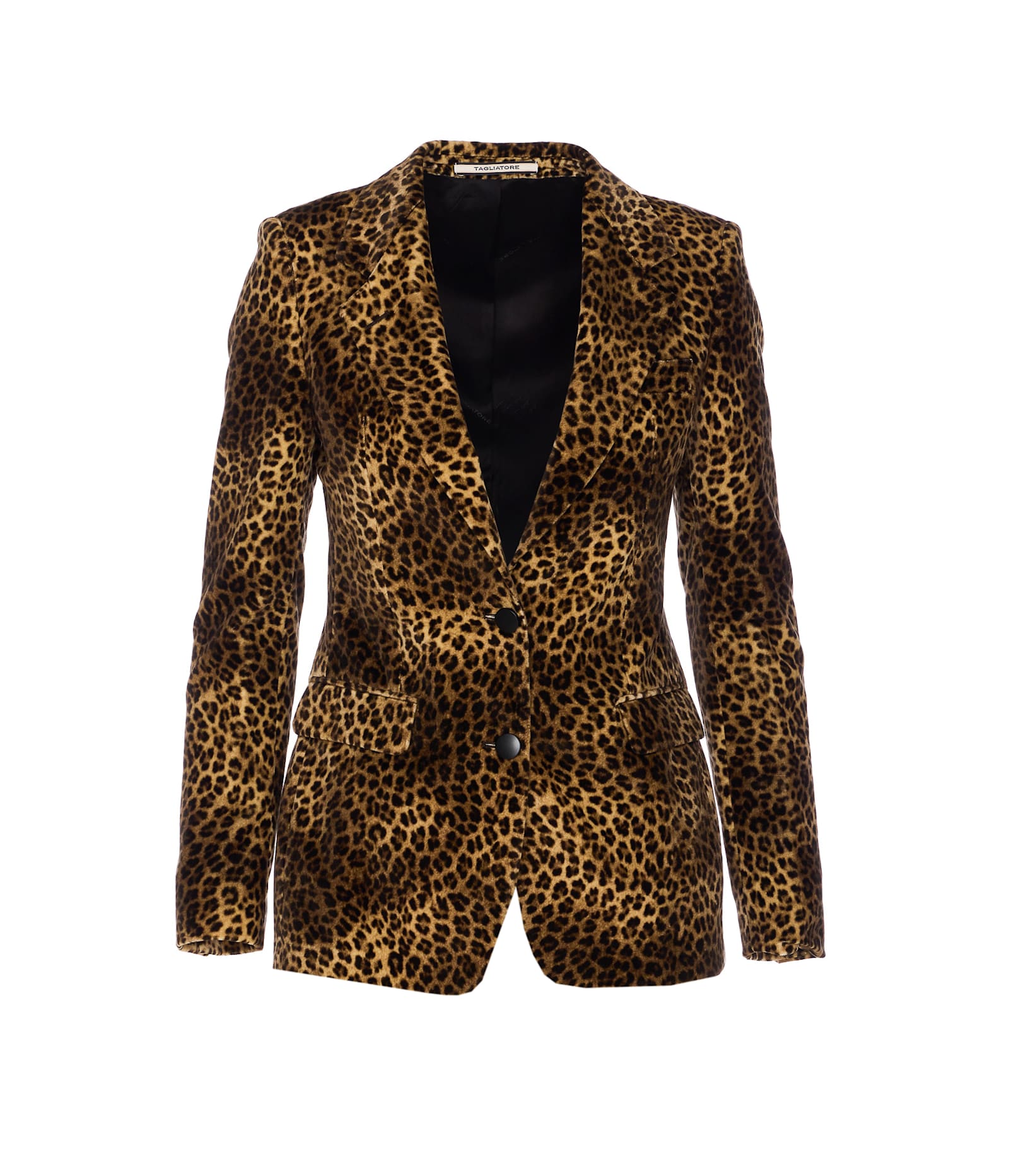 Tagliatore Single Breast Blazer Animalier Jackets Animalier In Brown