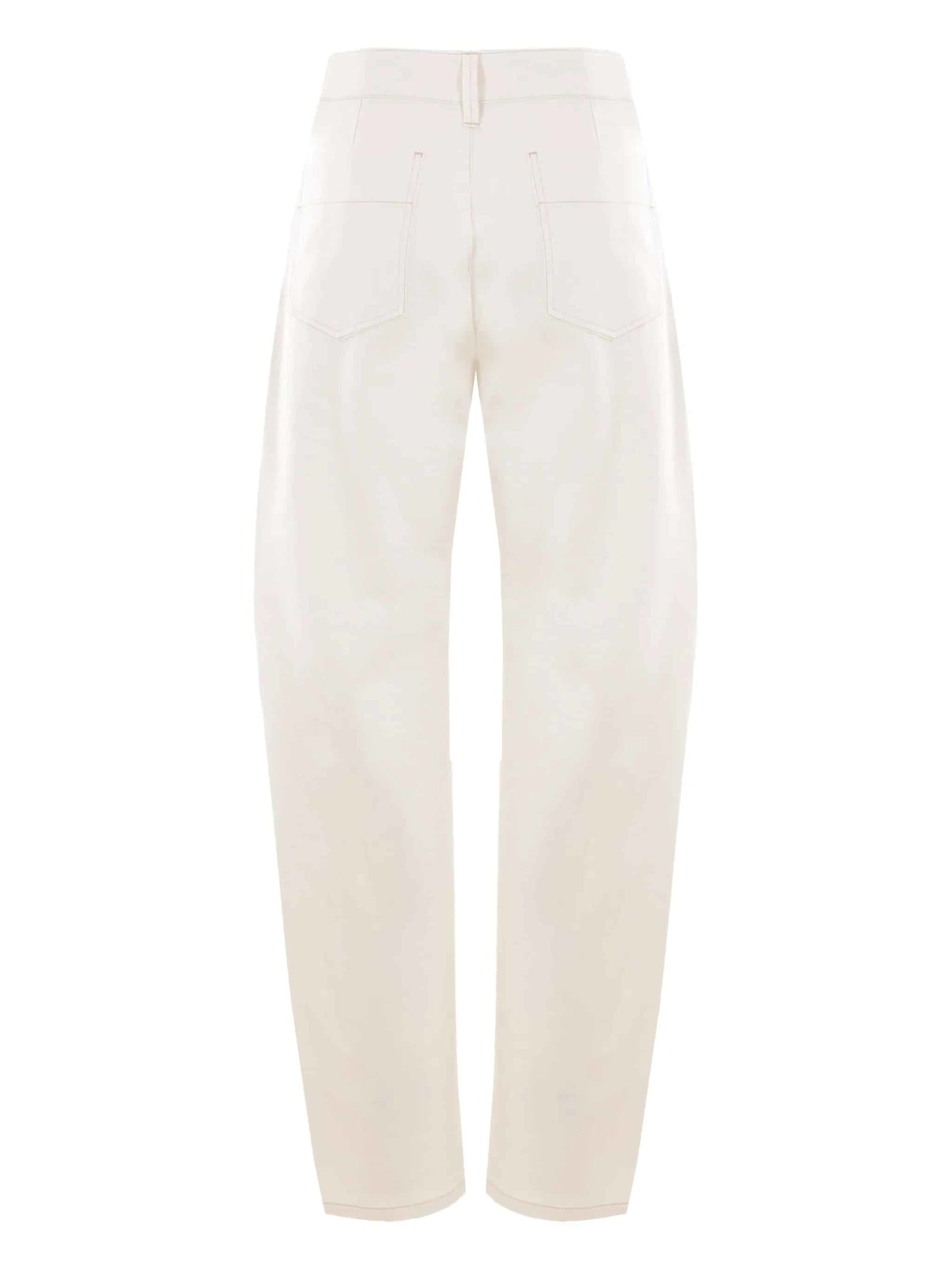 Lemaire Five Pocket Pants In Creamy White